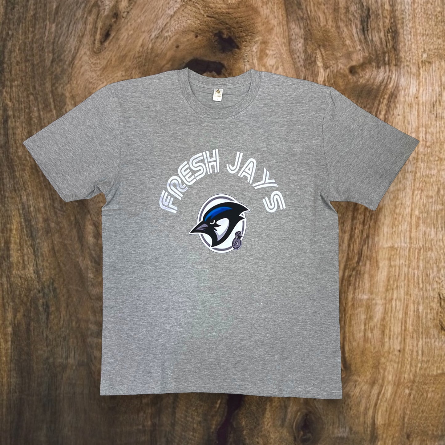 JC012425 - Fresh Jays Regular-Fit Graphic T-Shirt (Navy)
