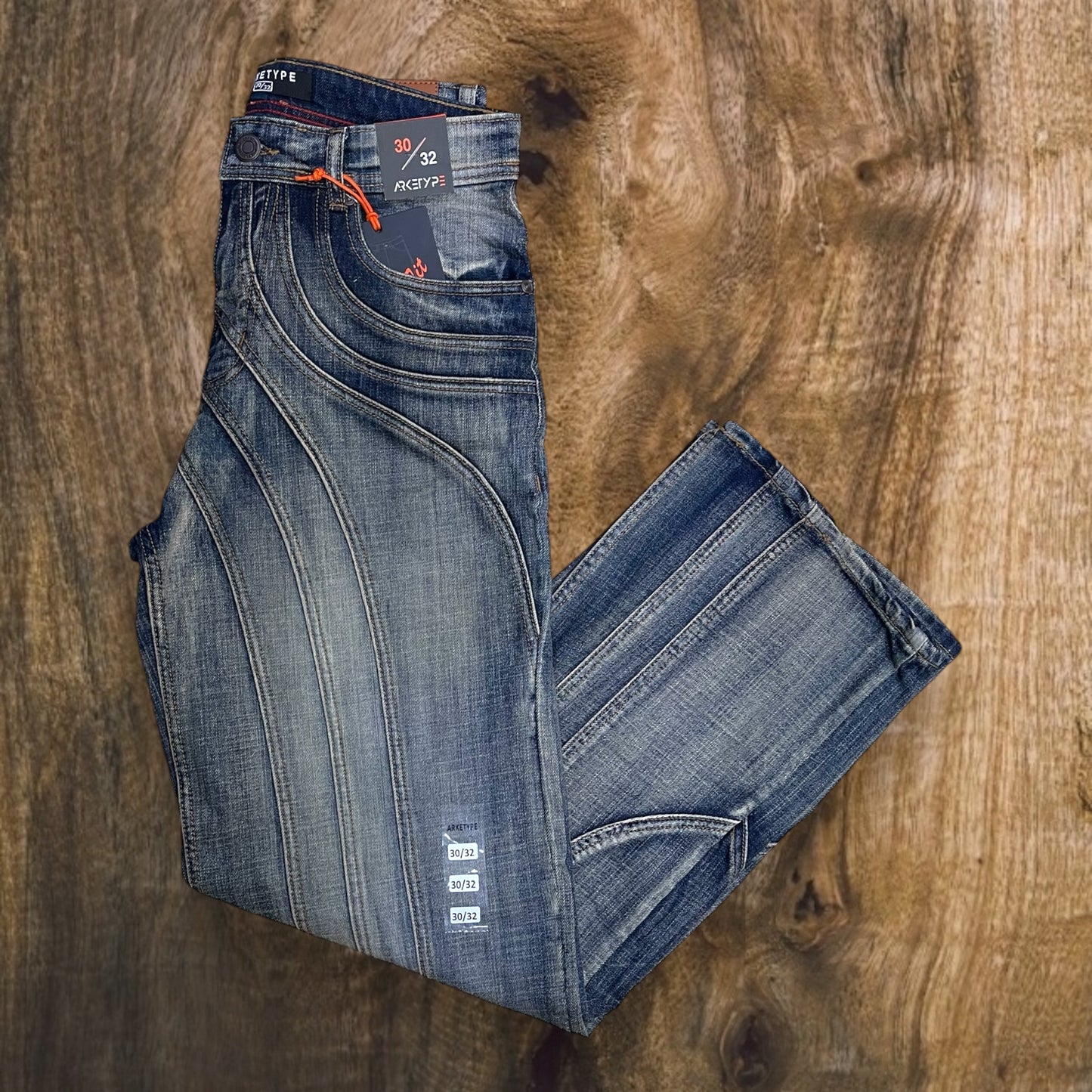 P437 - Multi Panel Baggy-Fit Jeans