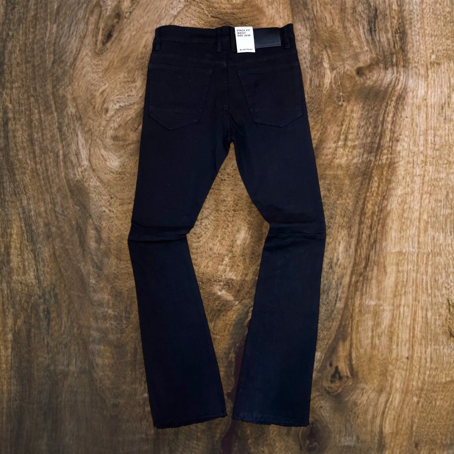 BTP24260 - Rip & Repair Stacked Flare Jeans