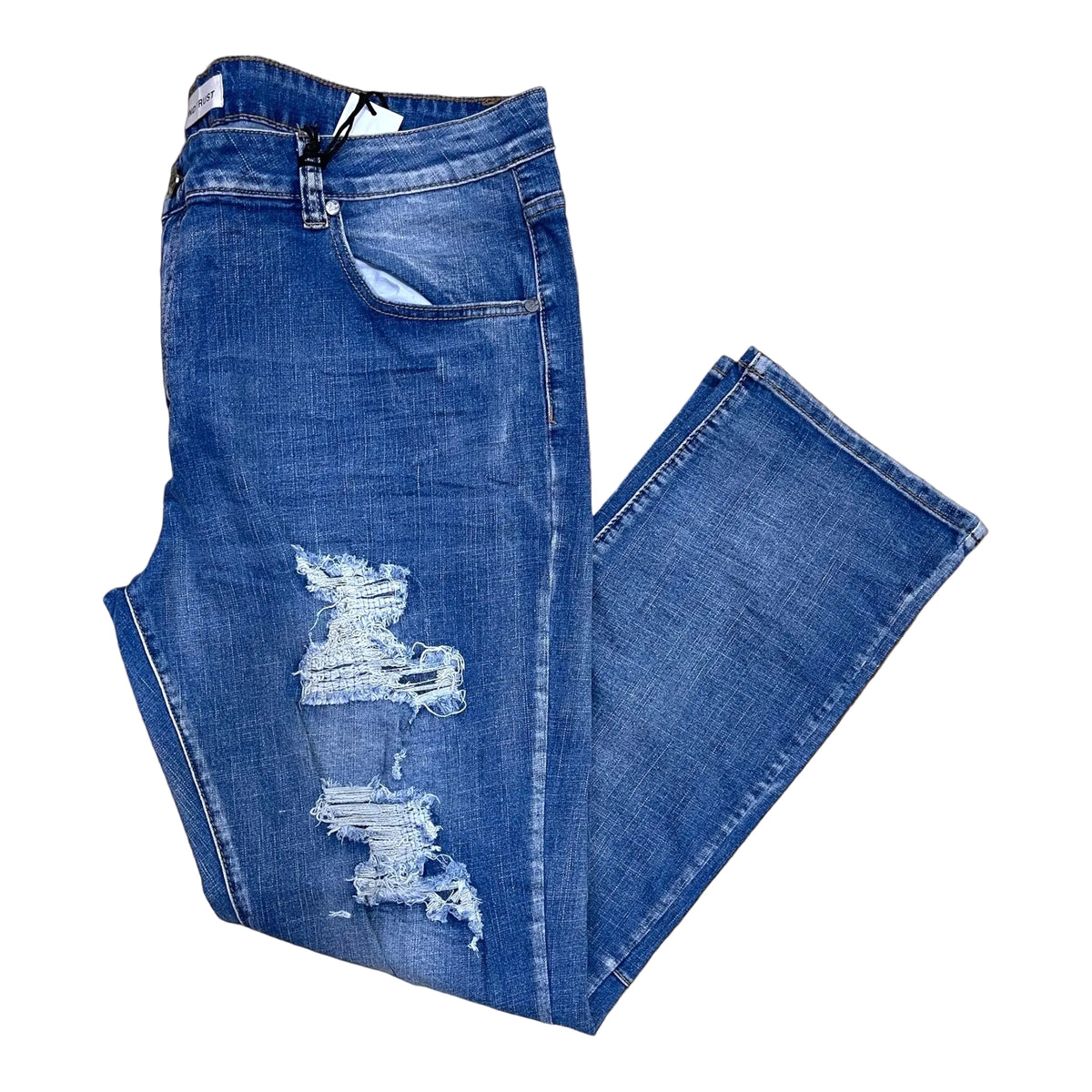 BTP24035X - Big Men's Rip & Repair Slim-Fit Stretch Pants