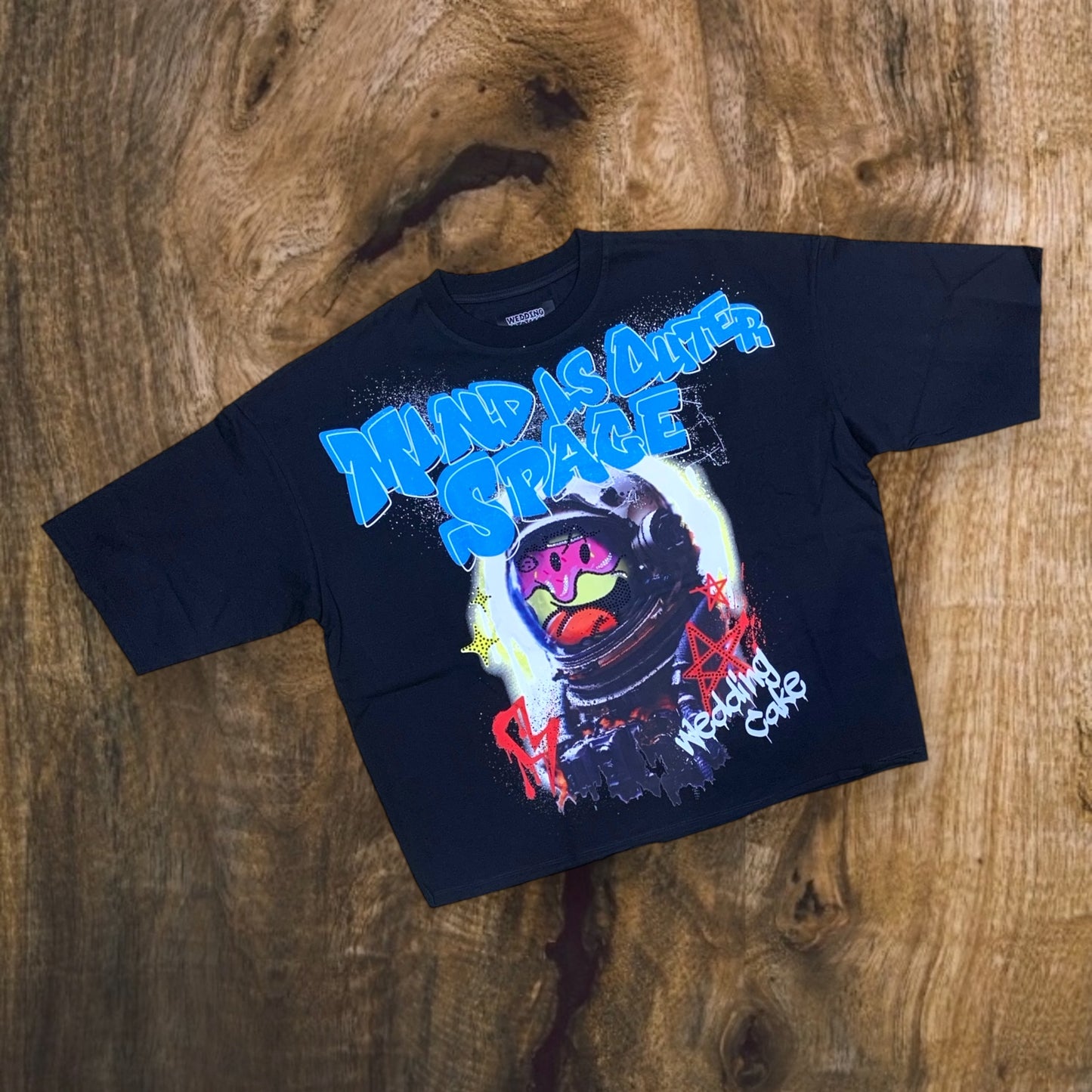 WC1971068 - Mind is Outer Space Cropped Drop Shoulder T-Shirt
