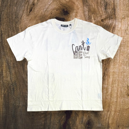 152-117 - CANT BE Rhinestones Boxy Graphic T-Shirt