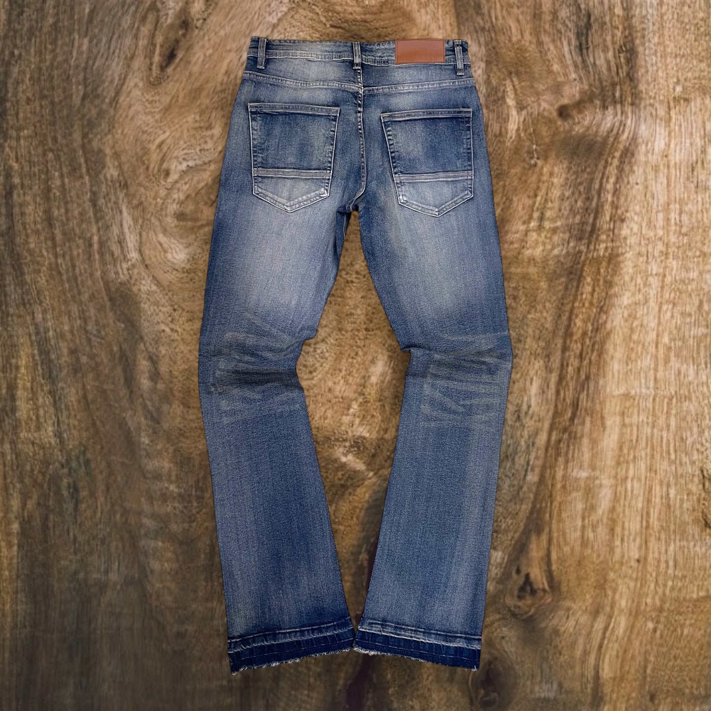 P537 - Essntl Stretch Stacked Flare Jeans