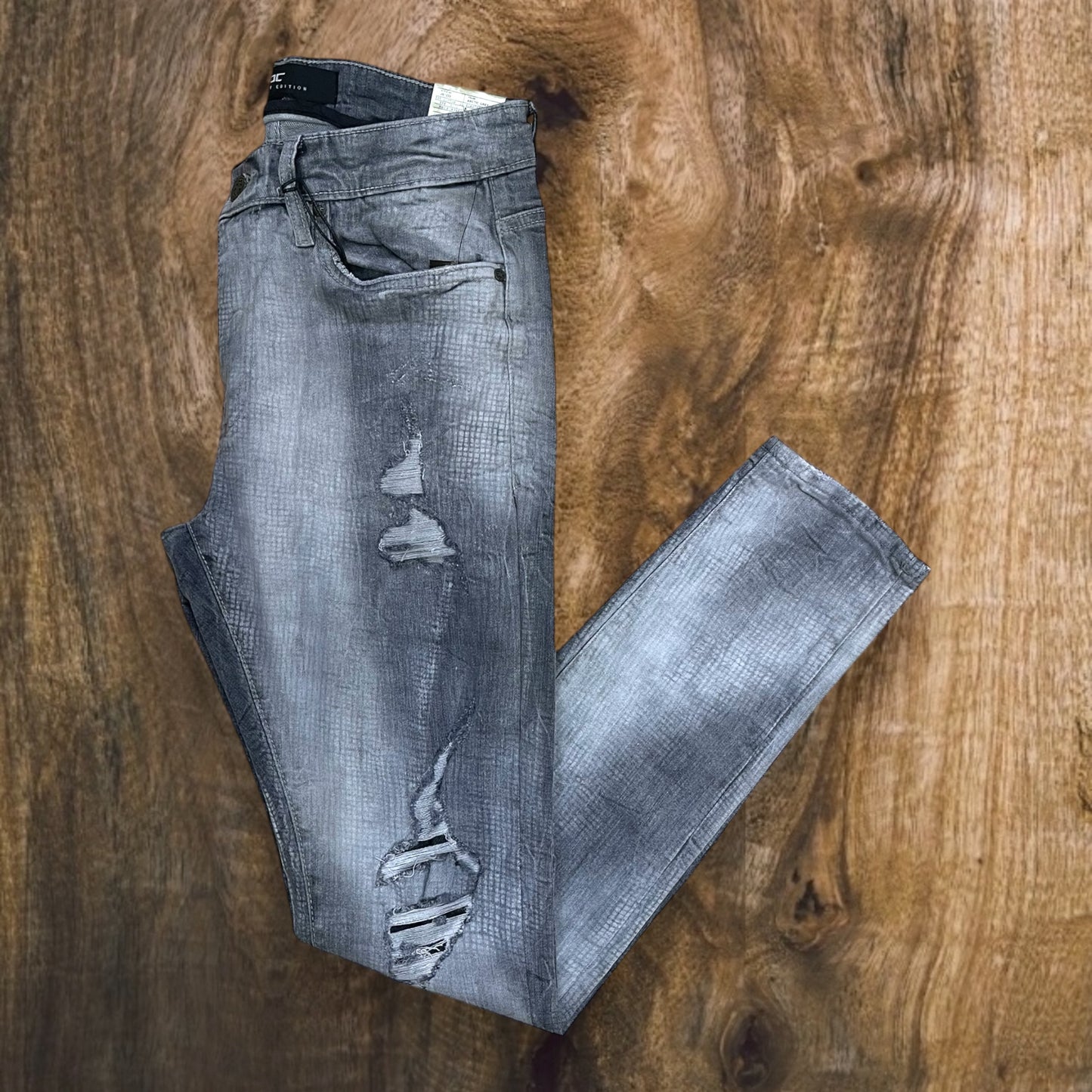 JS1222 - Sprayed on Mesh Slim-Fit Stretch Jeans