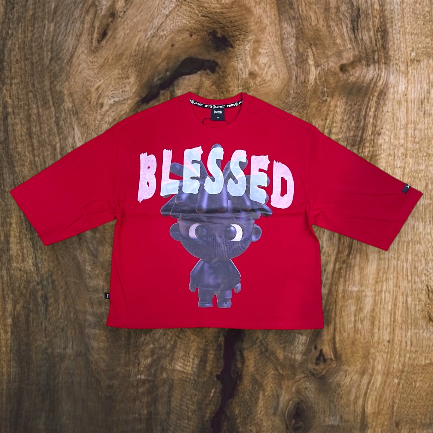 SS5119 - Blessed Graphic Cropped Top T-Shirt
