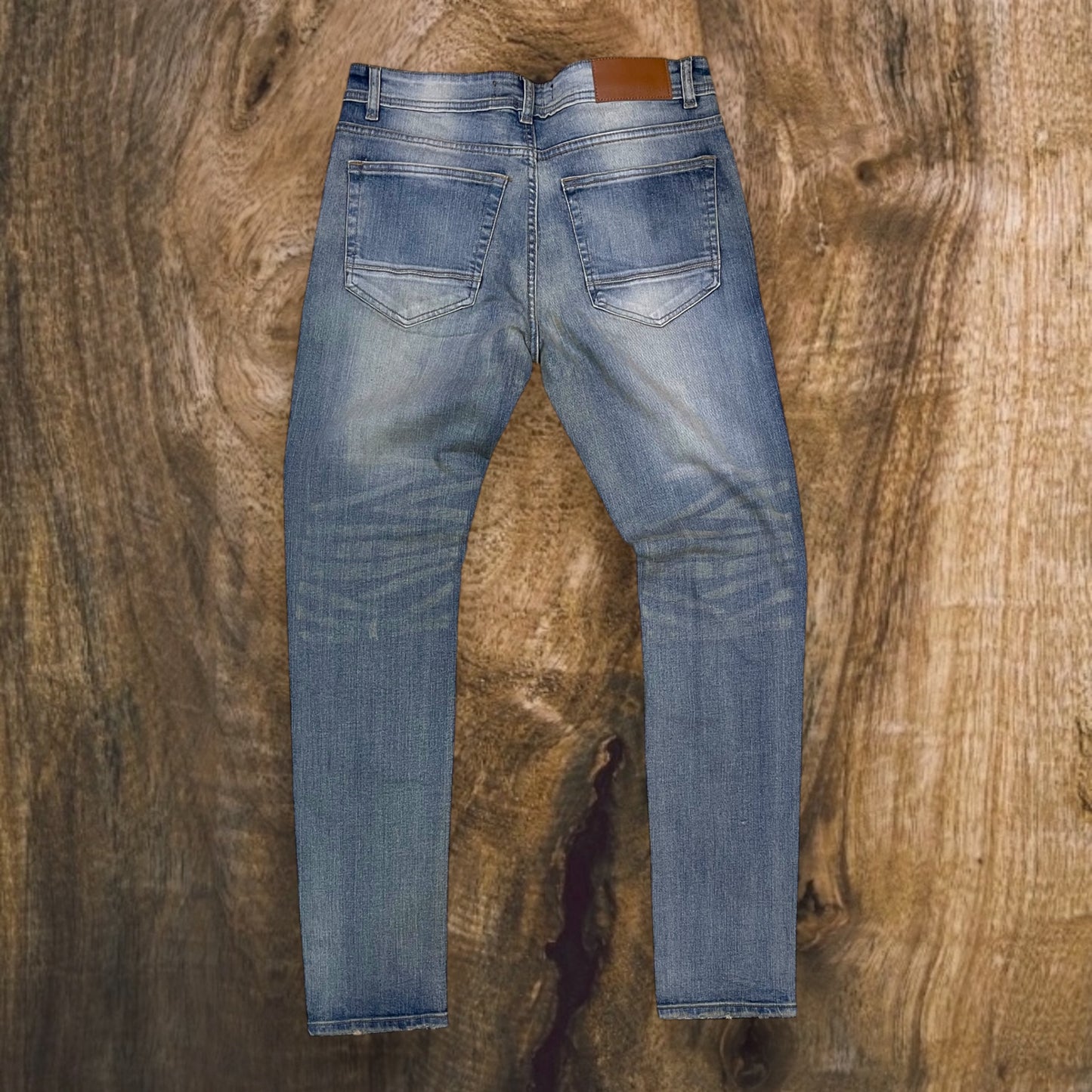 P401 - Bolt Ripped Slim-Fit Stretch Jeans