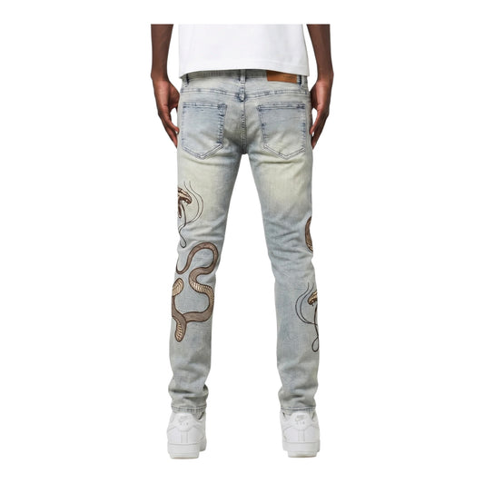 WH-M8738D - Snake Venom Silm-Fit Jeans