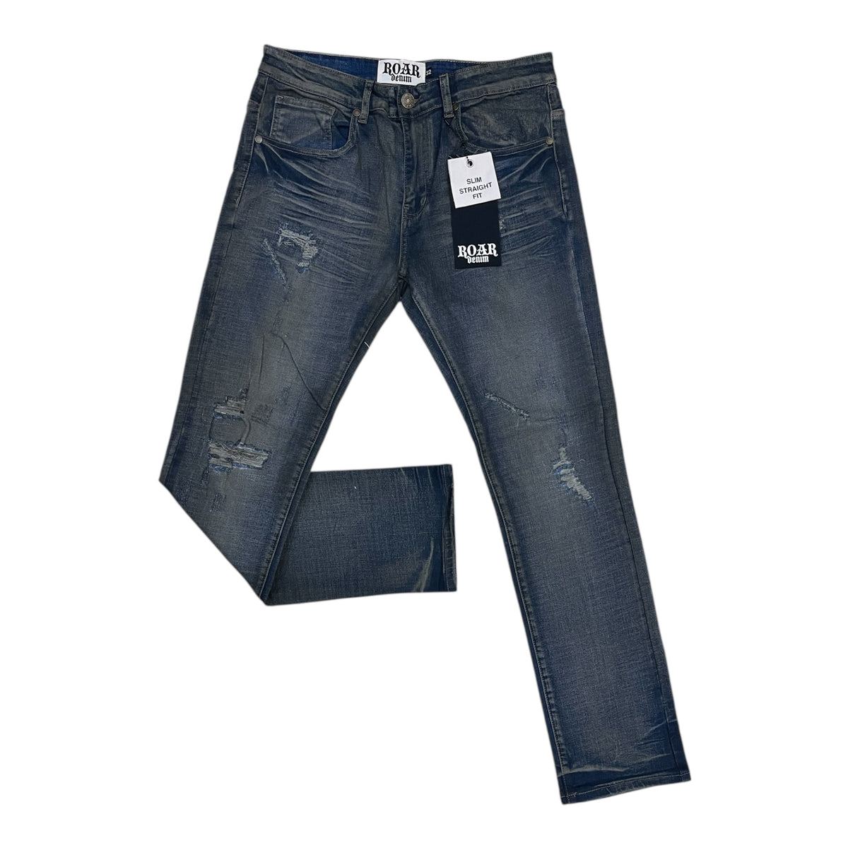 A00-43415 - Distressed Slim-Fit Stretch Jeans