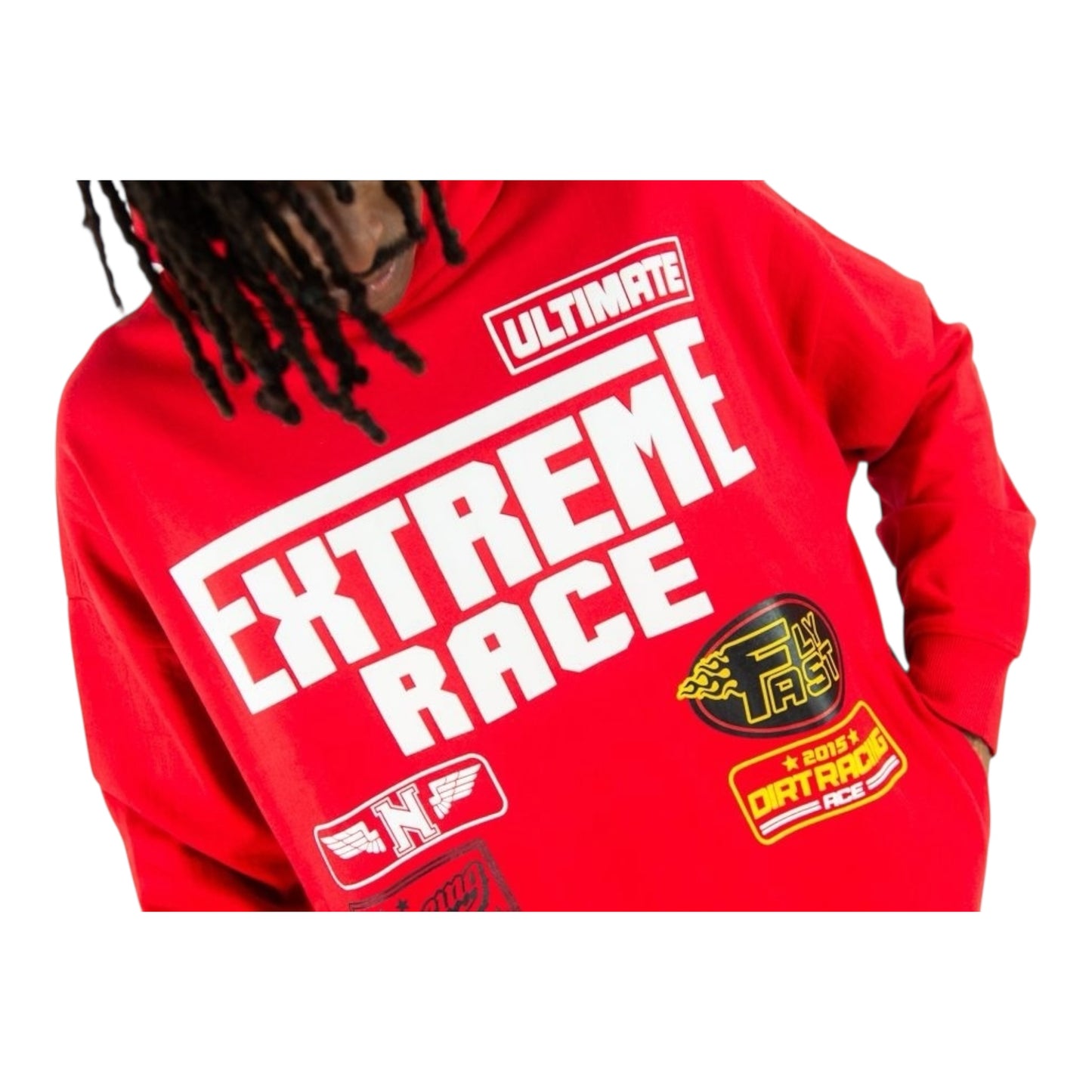 152-344 - EXTREME RACE Graphic Fleece Hoodie