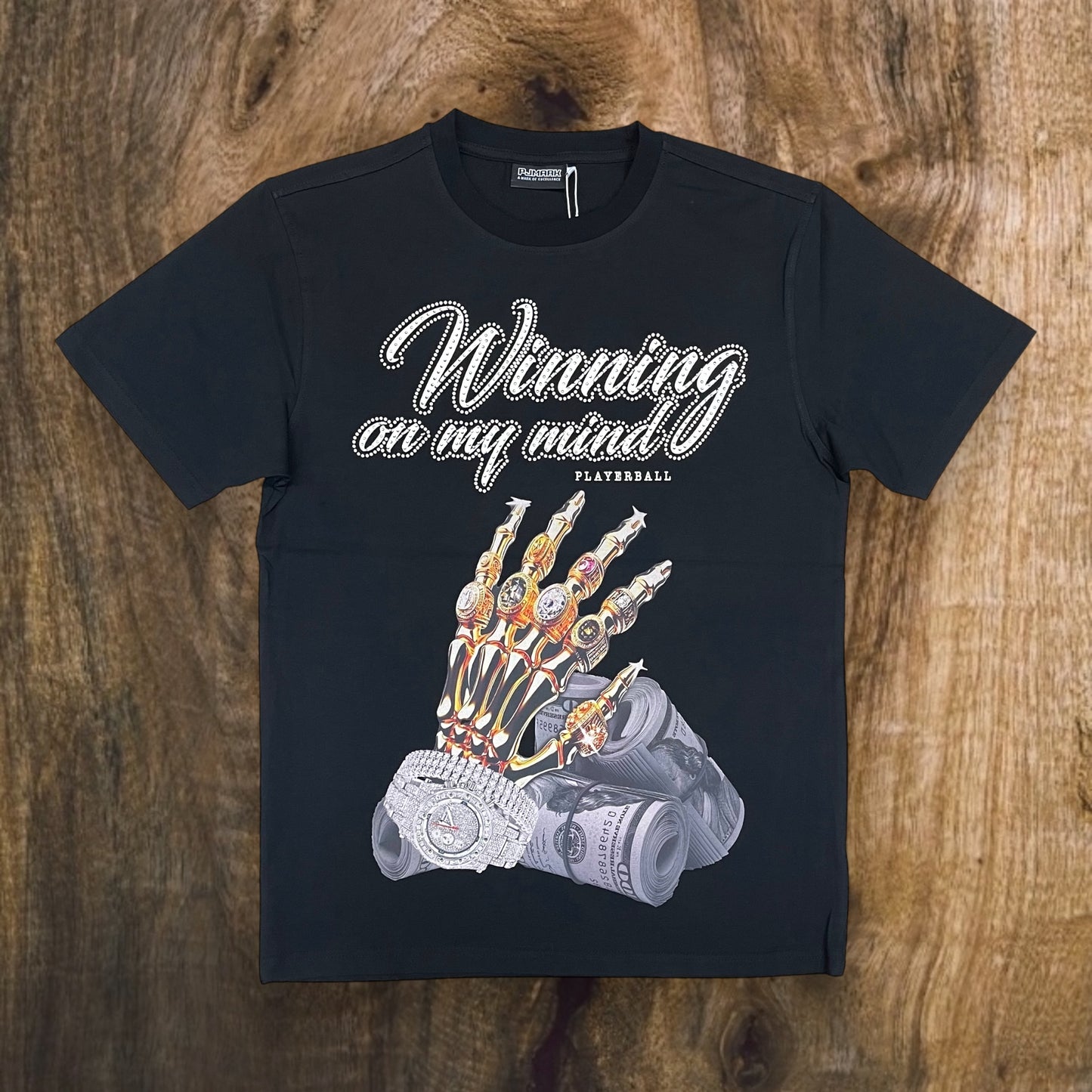 T2574 - Winning on my Mind Rhinestones Graphic T-Shirt