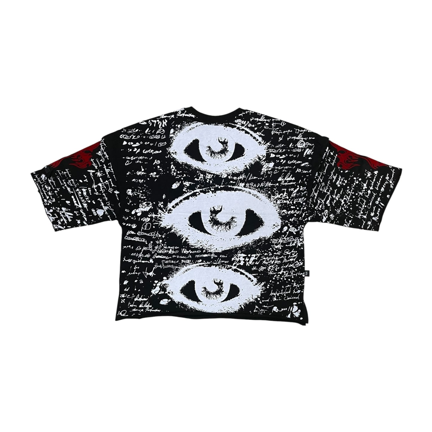 WH-SW6115 - Saint Ruins with Silver Studs Cropped Top Graphic T-Shirt