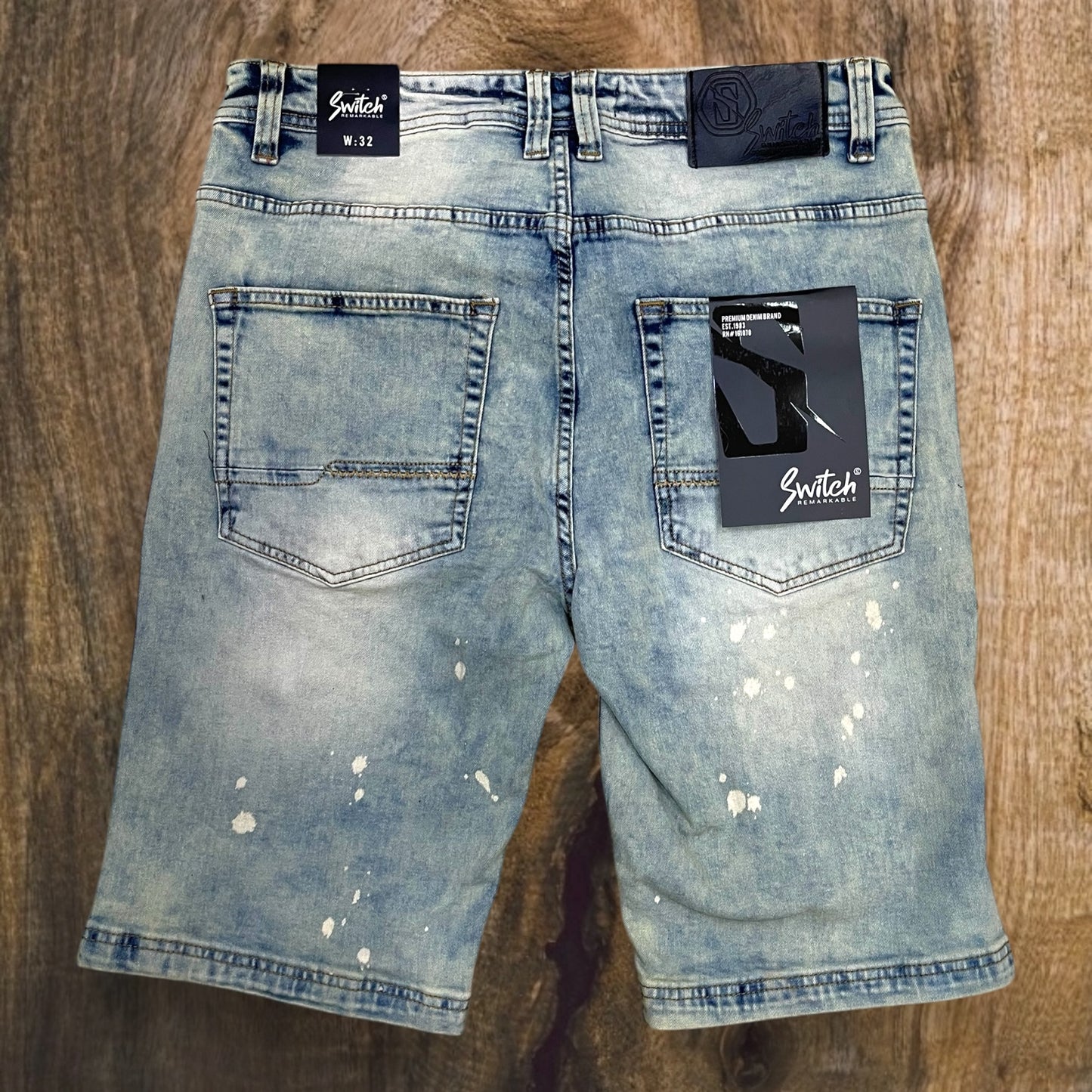 SS4701 - Ripped Denim Stretch Shorts