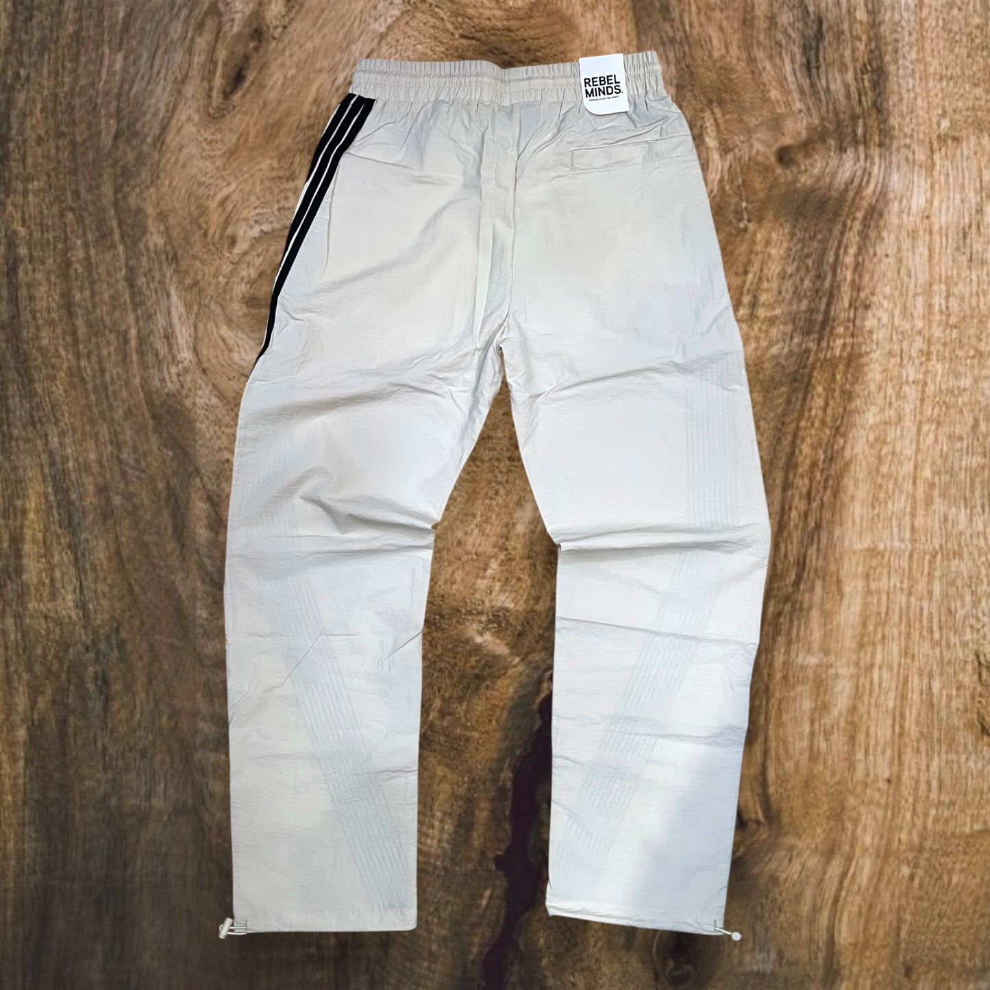 100-490- Bent Stripes Nylon Straight-Fit Pants