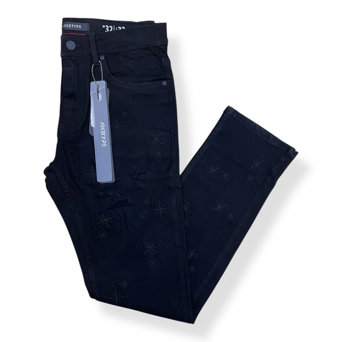 P551 - Galaxy Pattern Slim-Fit Stretch Jeans