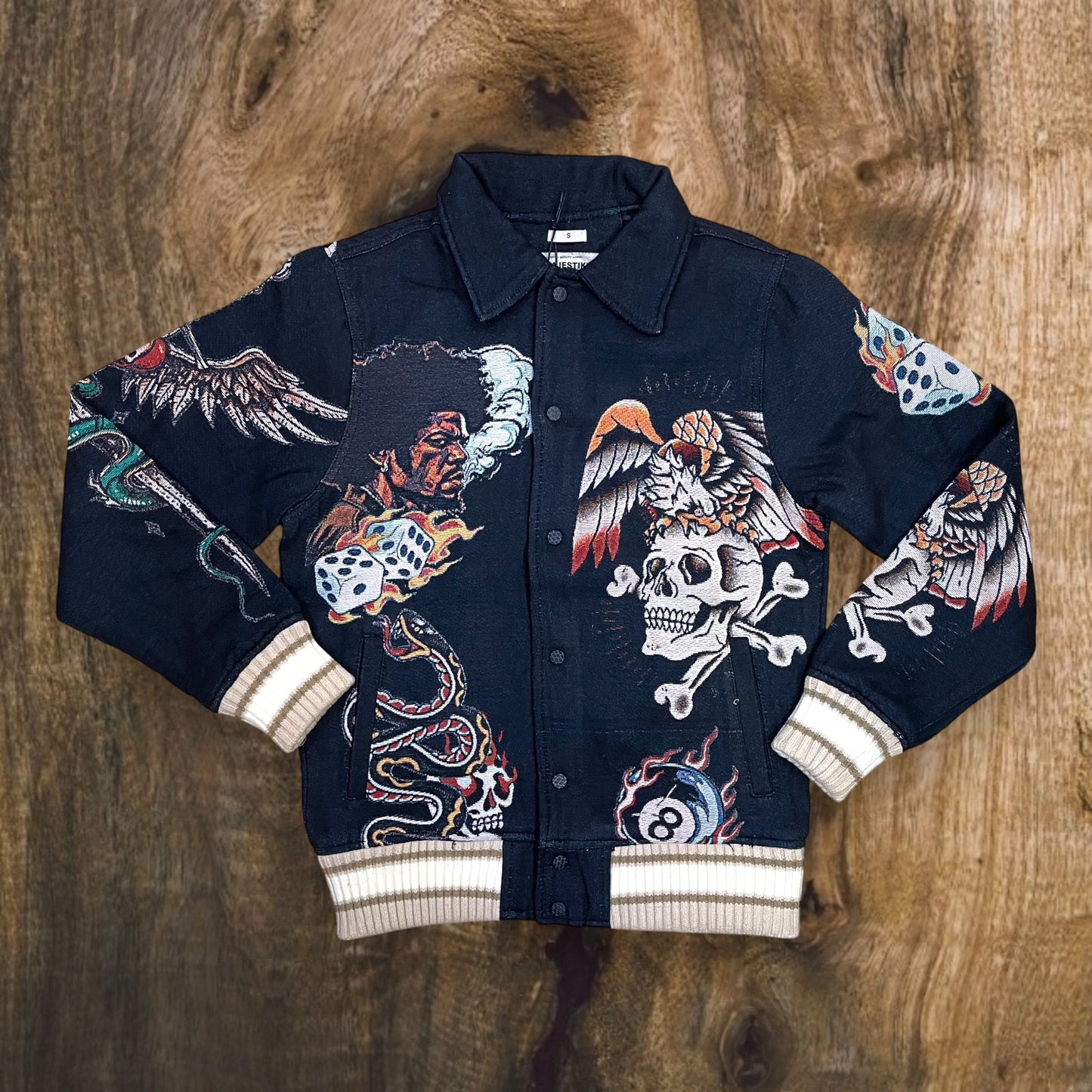 JJ2454 - Men's Good Vibes Jacquard Members Jacket (Black)