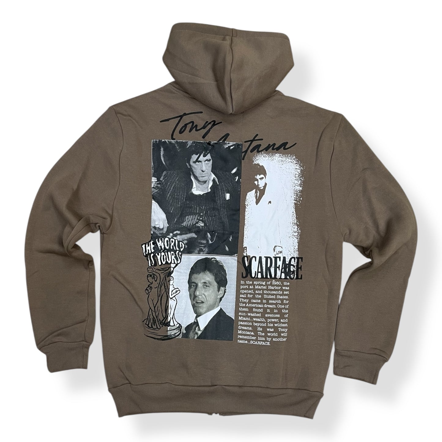 RE5-015 - Scarface "Tony Montana" Zip Up Hoodie