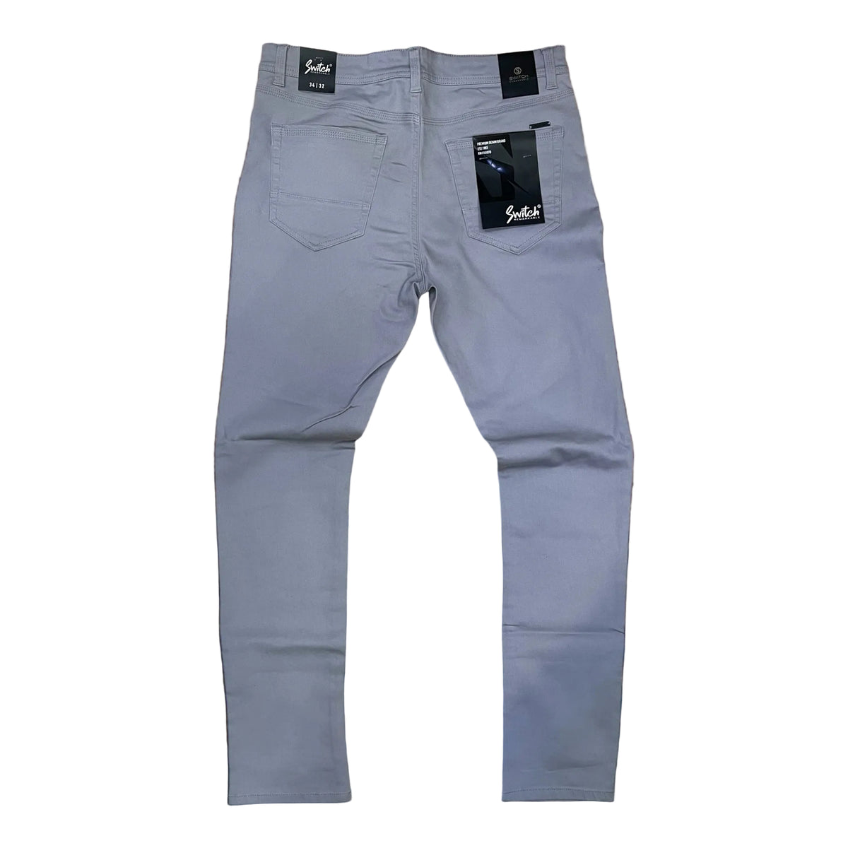 Switch SS3560 Span Twill Casual Slim-Fit Stretch Pants in light grey