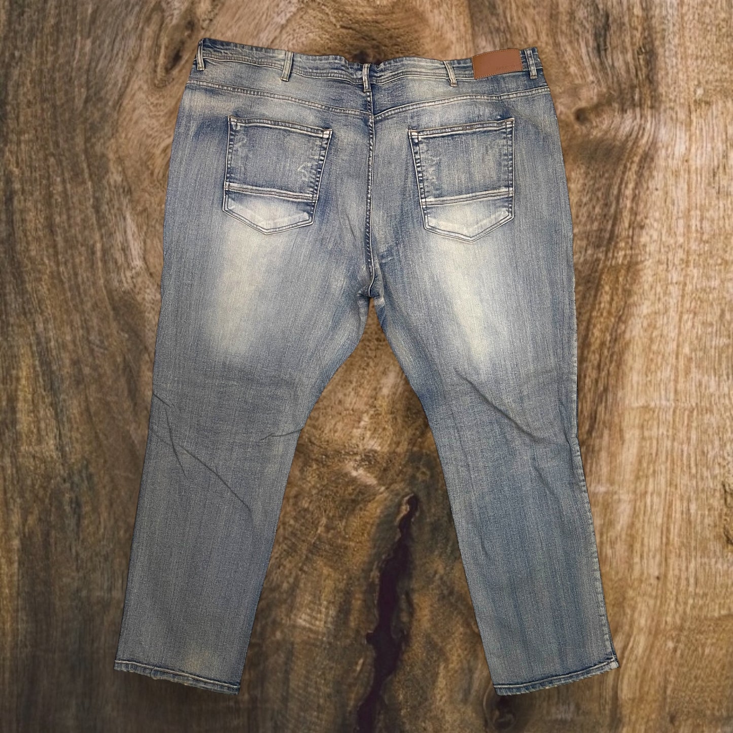 P401X - Big Men's Bolt Ripped Slim-Fit Stretch Jeans