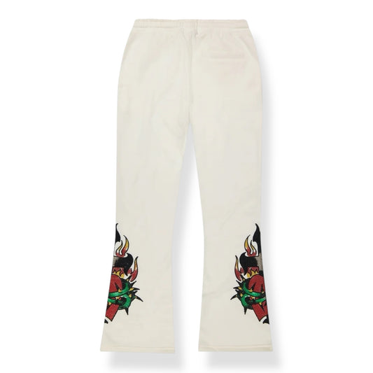 EHM8006-8RS - Mary Rhinestone Bootcut Fleece Sweatpant