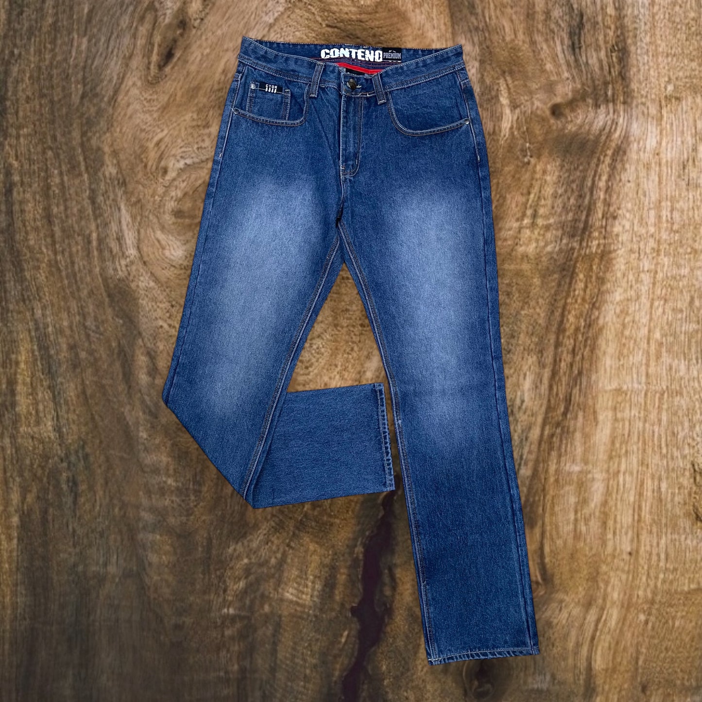 8RD80 - Basic Washed Relaxed-Fit Denim Pants