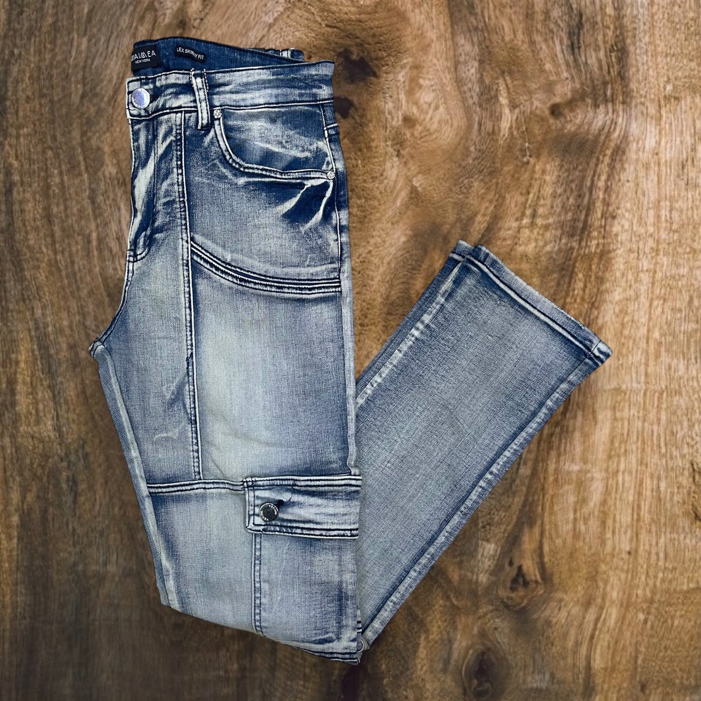 M8307D - Men's Flex Cargo Pocket Skinny Fit Jeans