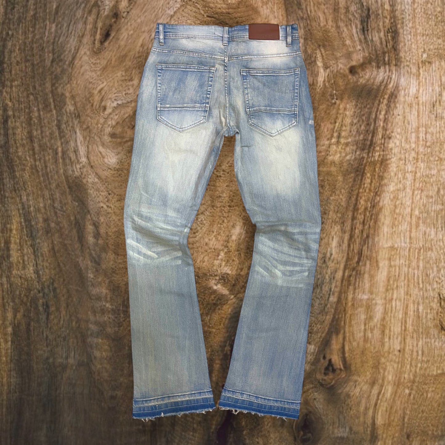 P537 - Essntl Stretch Stacked Flare Jeans