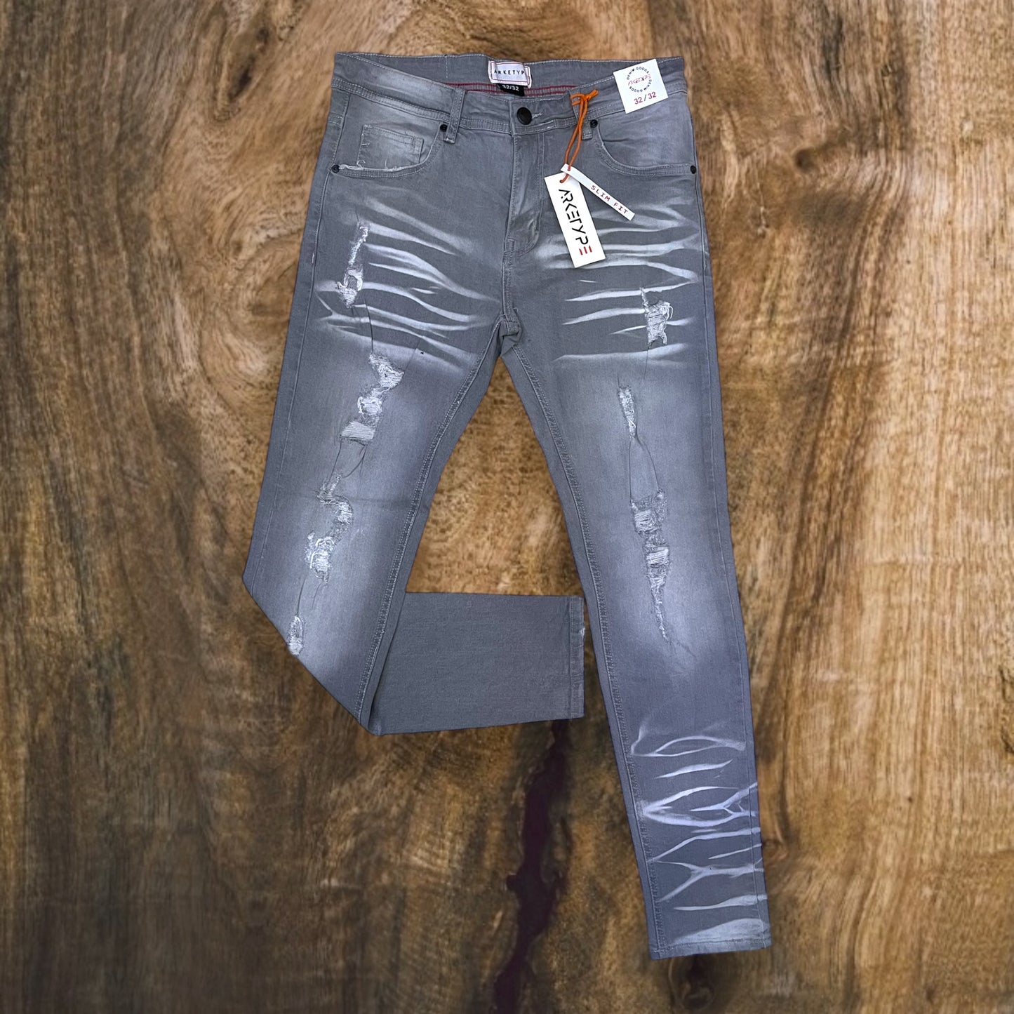 PC03 - Core Ripped Slim-Fit Stretch Jeans