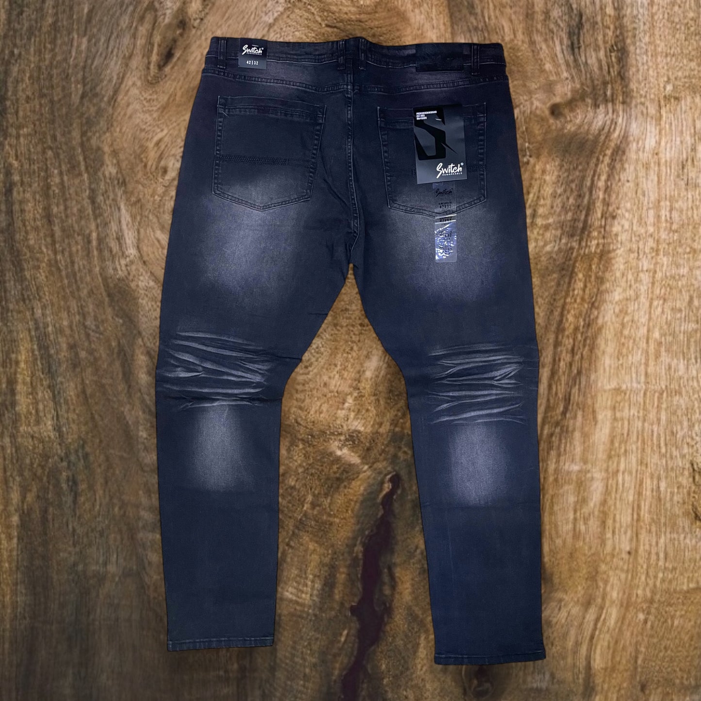 SF2620 - Washed Clean Look Denim Slim-Fit Stretch Jeans