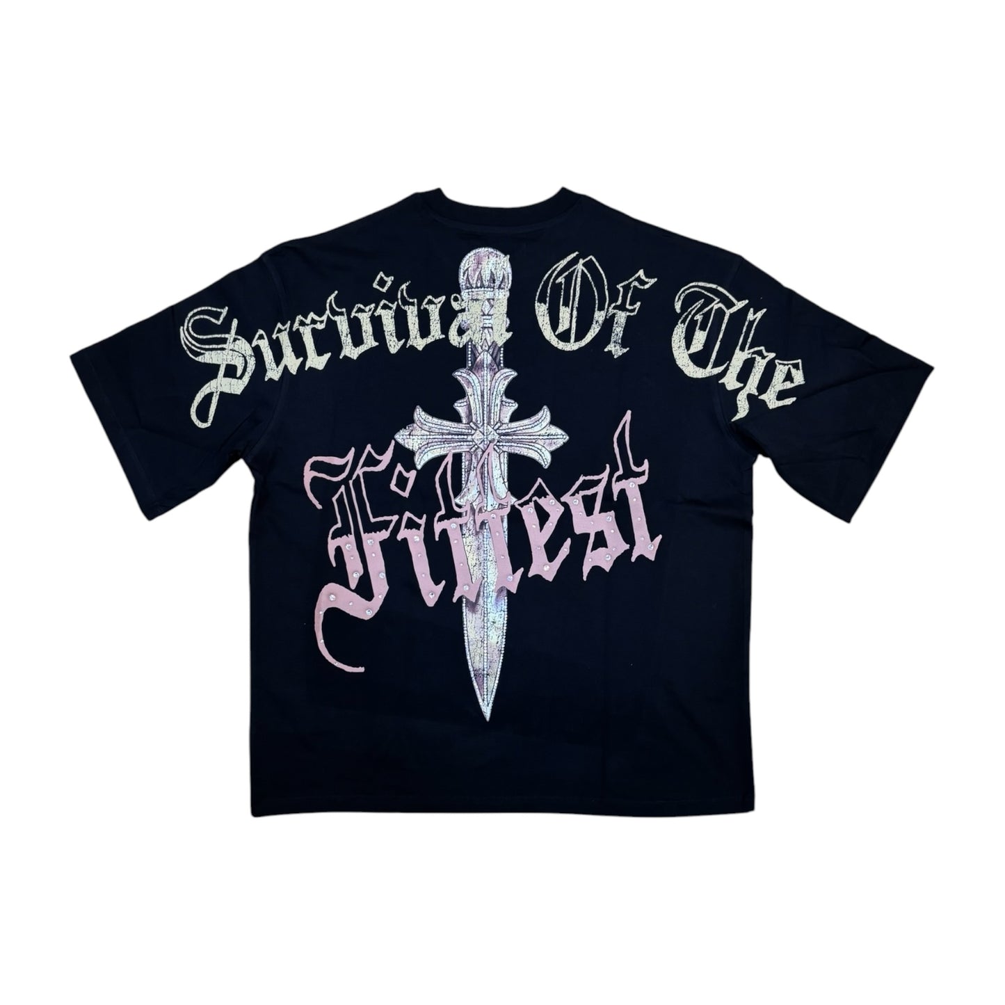 WH-RK1482095 - Visionary with Rhinestones n Studs Boxy Graphic T-Shirt