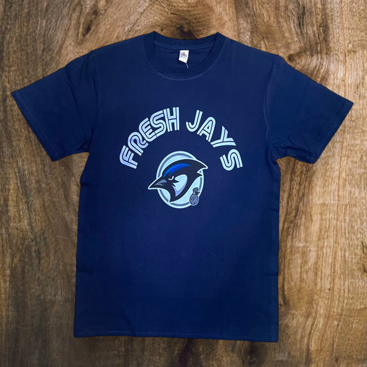 JC012425 - Fresh Jays Regular-Fit Graphic T-Shirt (Navy)
