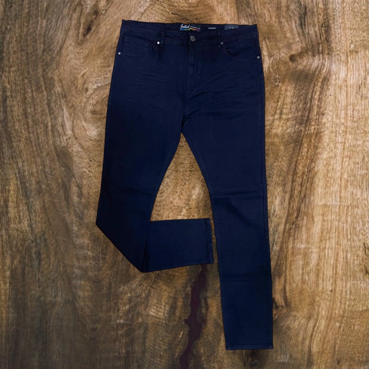 SF2620 - Washed Clean Look Denim Slim-Fit Stretch Jeans