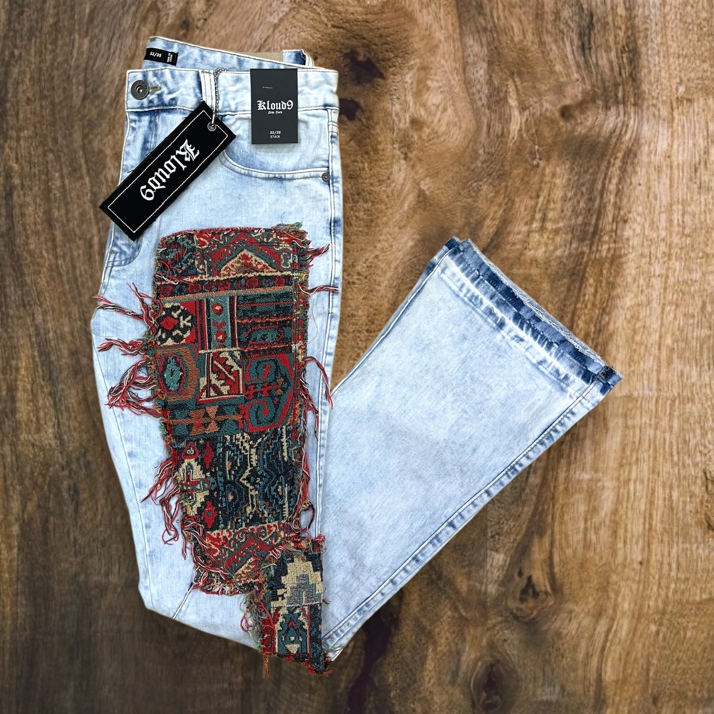 P24110 - Men's Premium Stacked Flare Pants with Tapestry