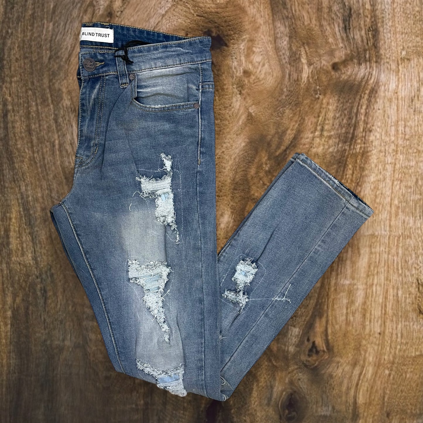 BTP23095 - Rip & Repair Slim Tapered Jeans