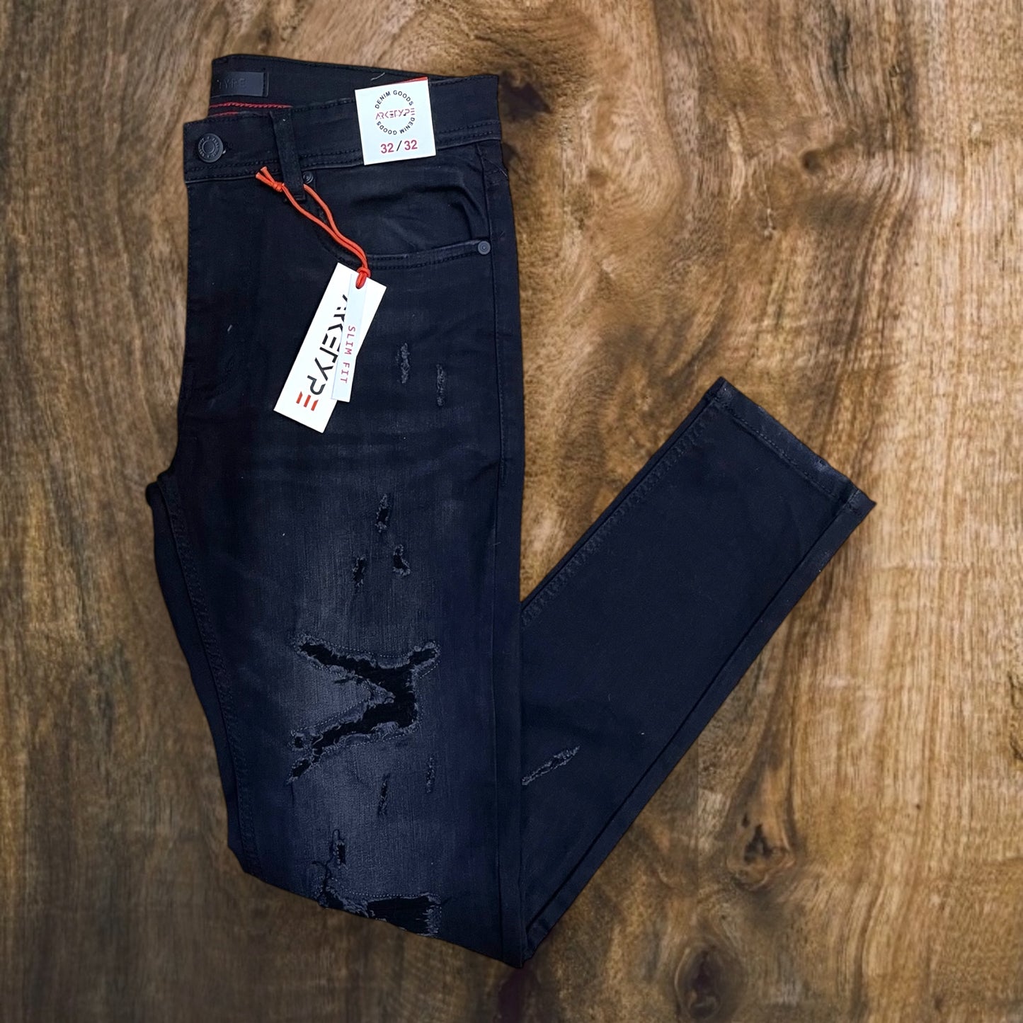 P502 - Laredo Ripped Slim-Fit Stretch Jeans