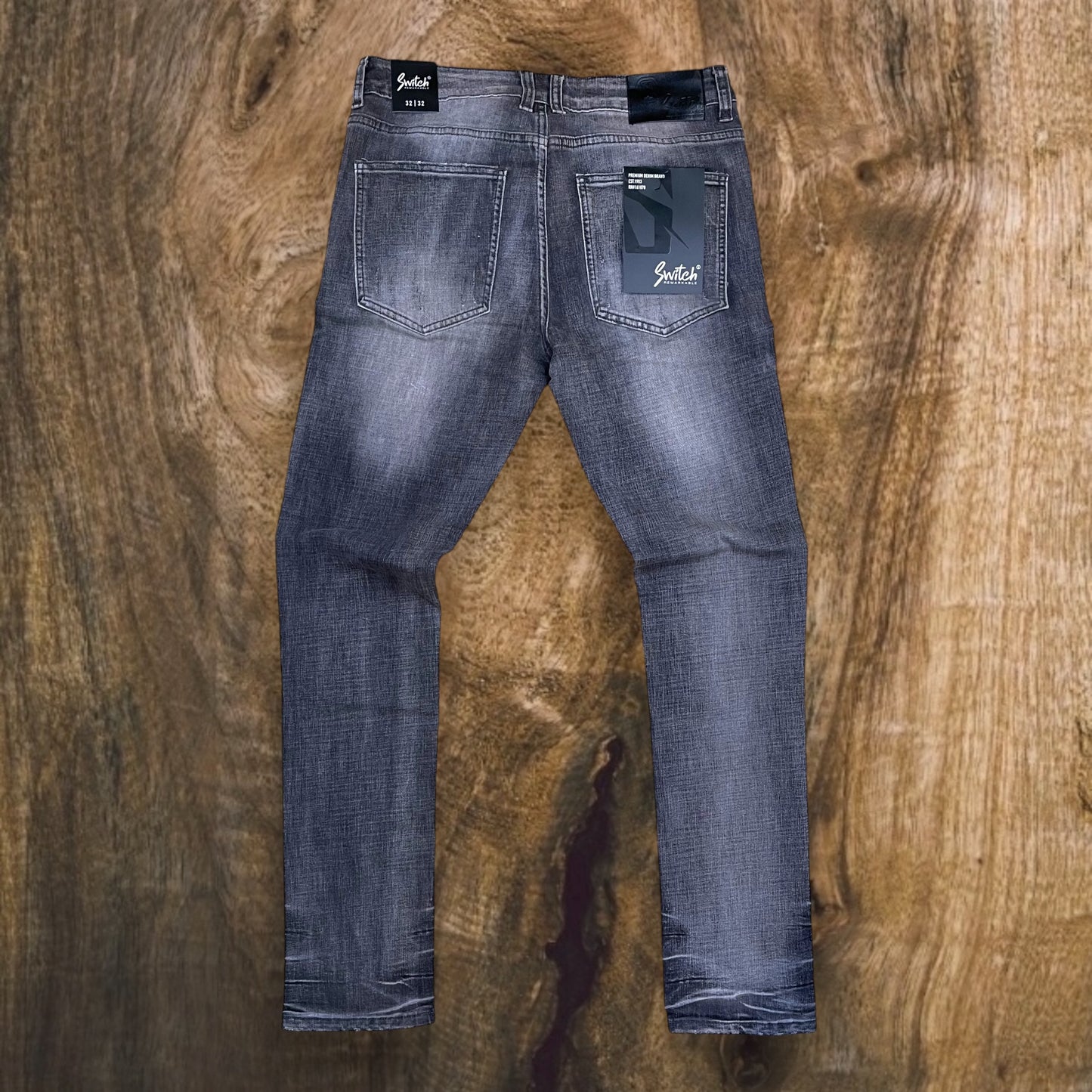 SS4657 - Premium Washed Ripped Slim-Fit Stretch Jeans