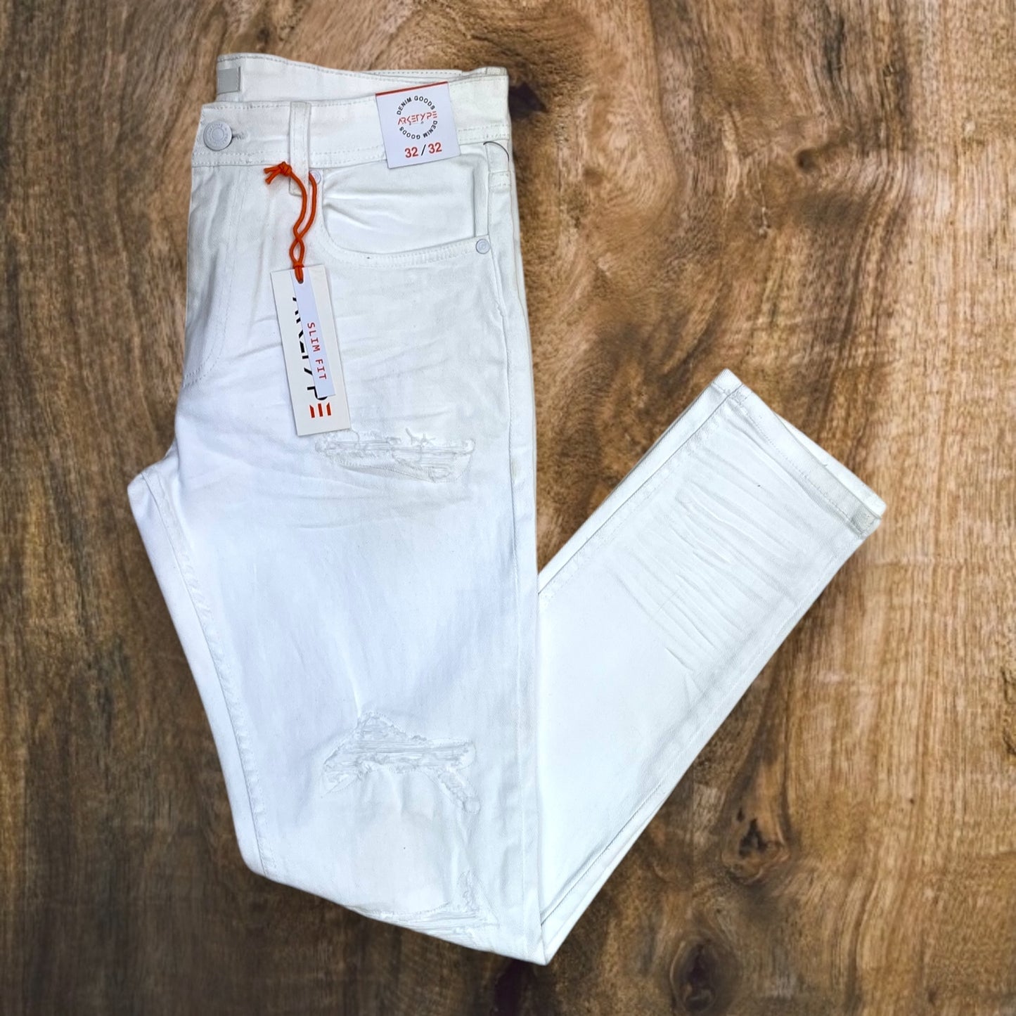 P503 - Twill Ripped Slim-Fit Stretch Jeans