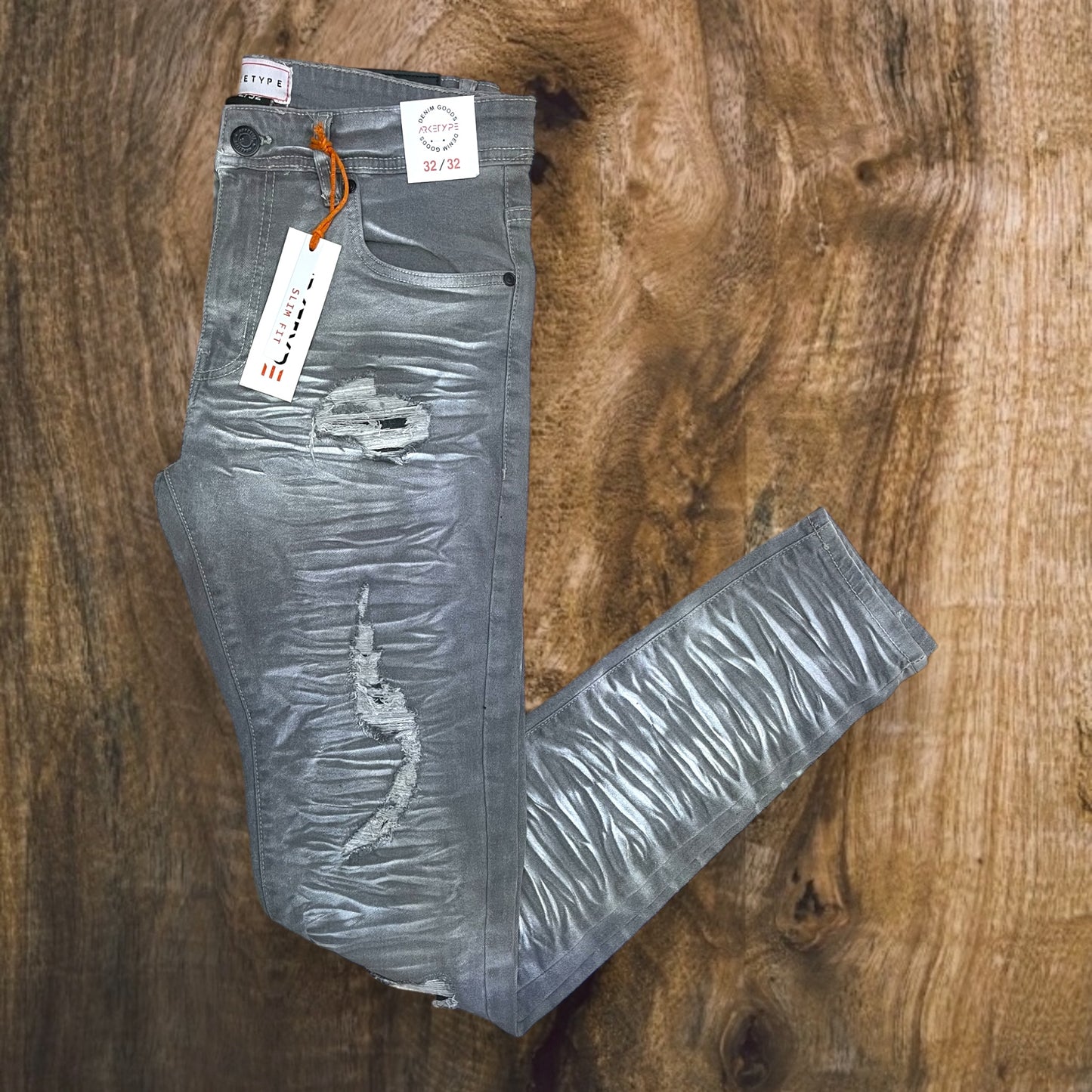 P515 - Full Crinkle Slim-Fit Stretch Jeans