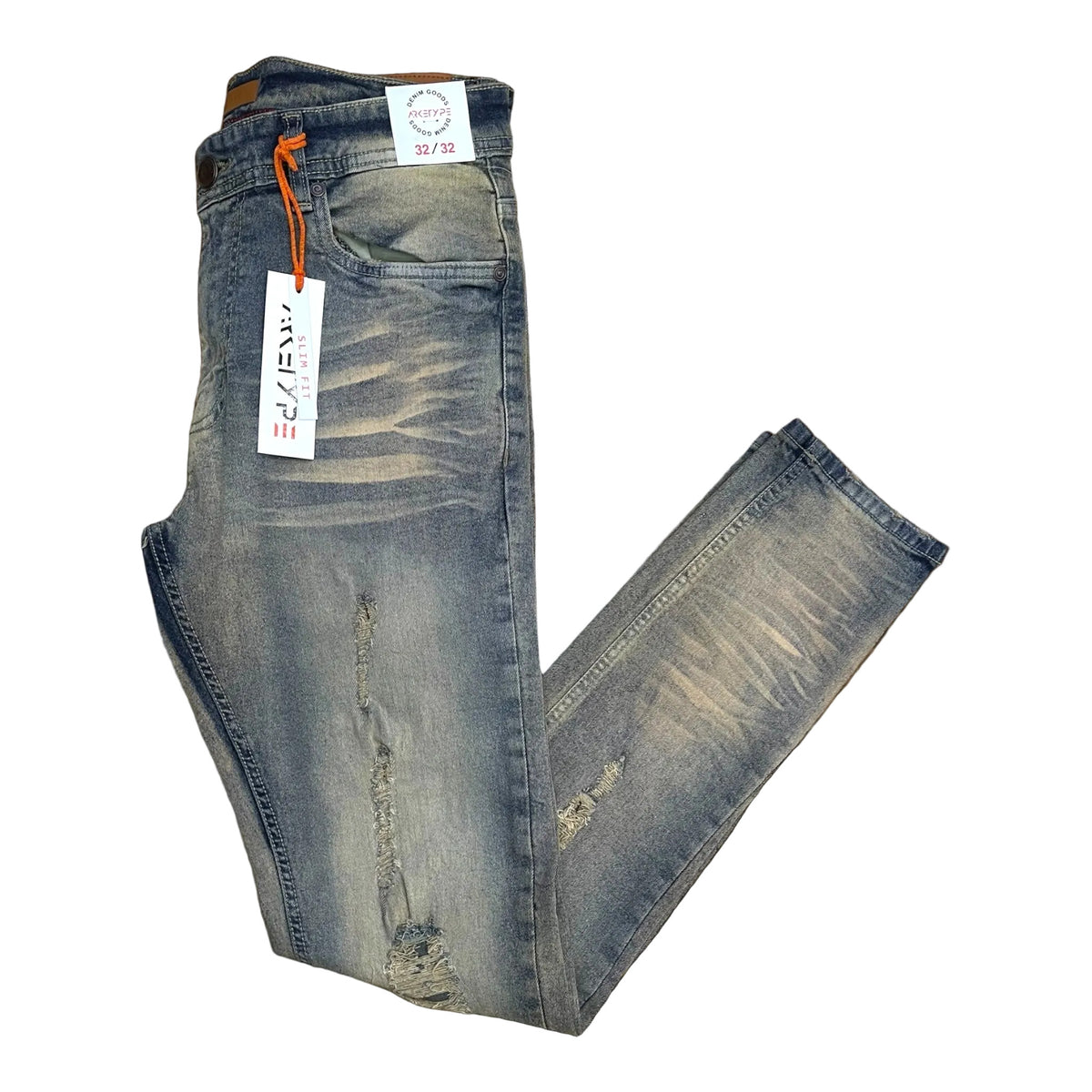 PC03 - Core Ripped Slim-Fit Stretch Jeans