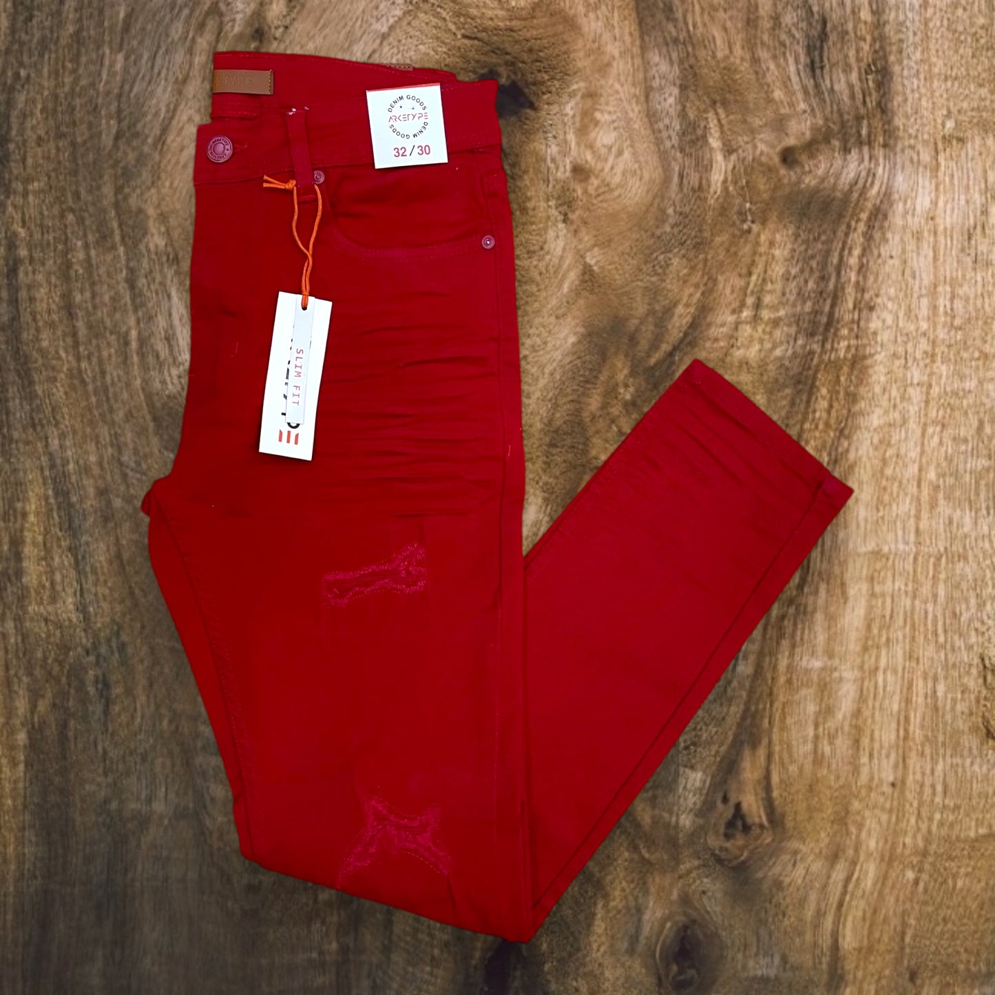 P503 - Twill Ripped Slim-Fit Stretch Jeans