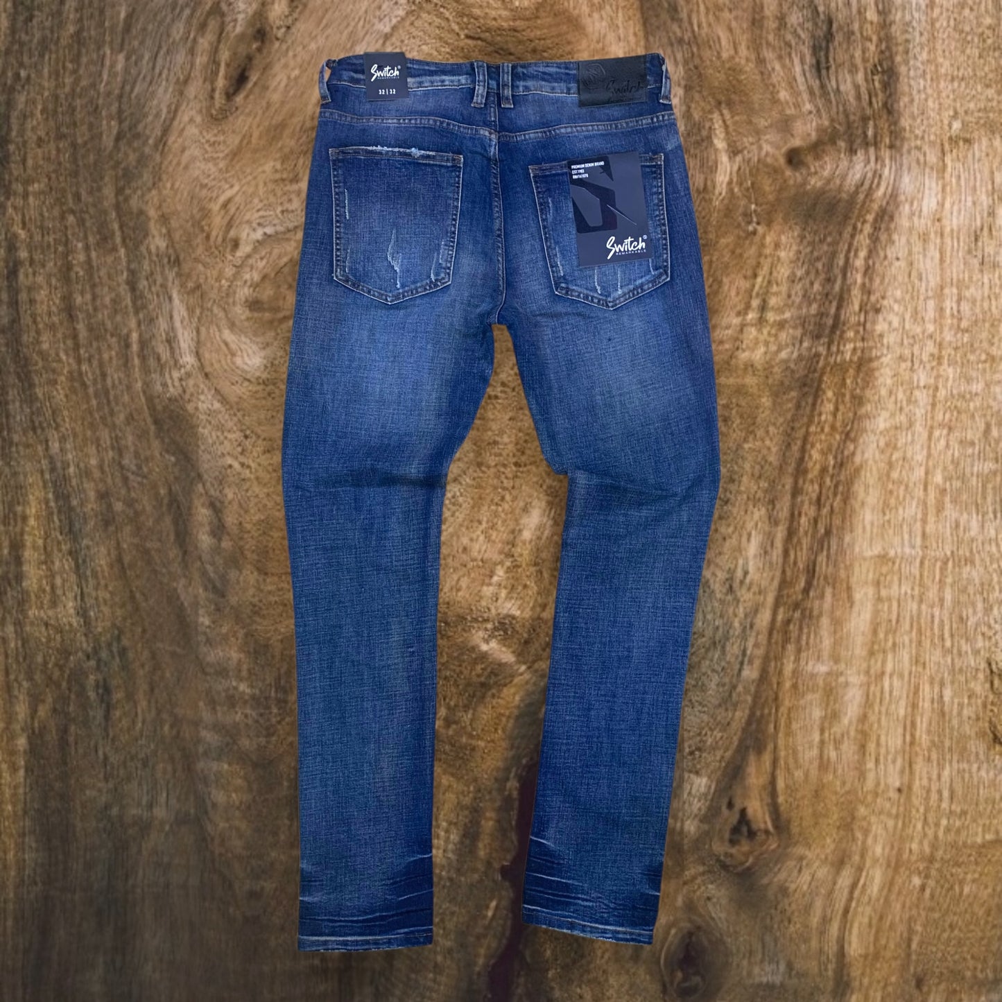SS4657 - Premium Washed Ripped Slim-Fit Stretch Jeans
