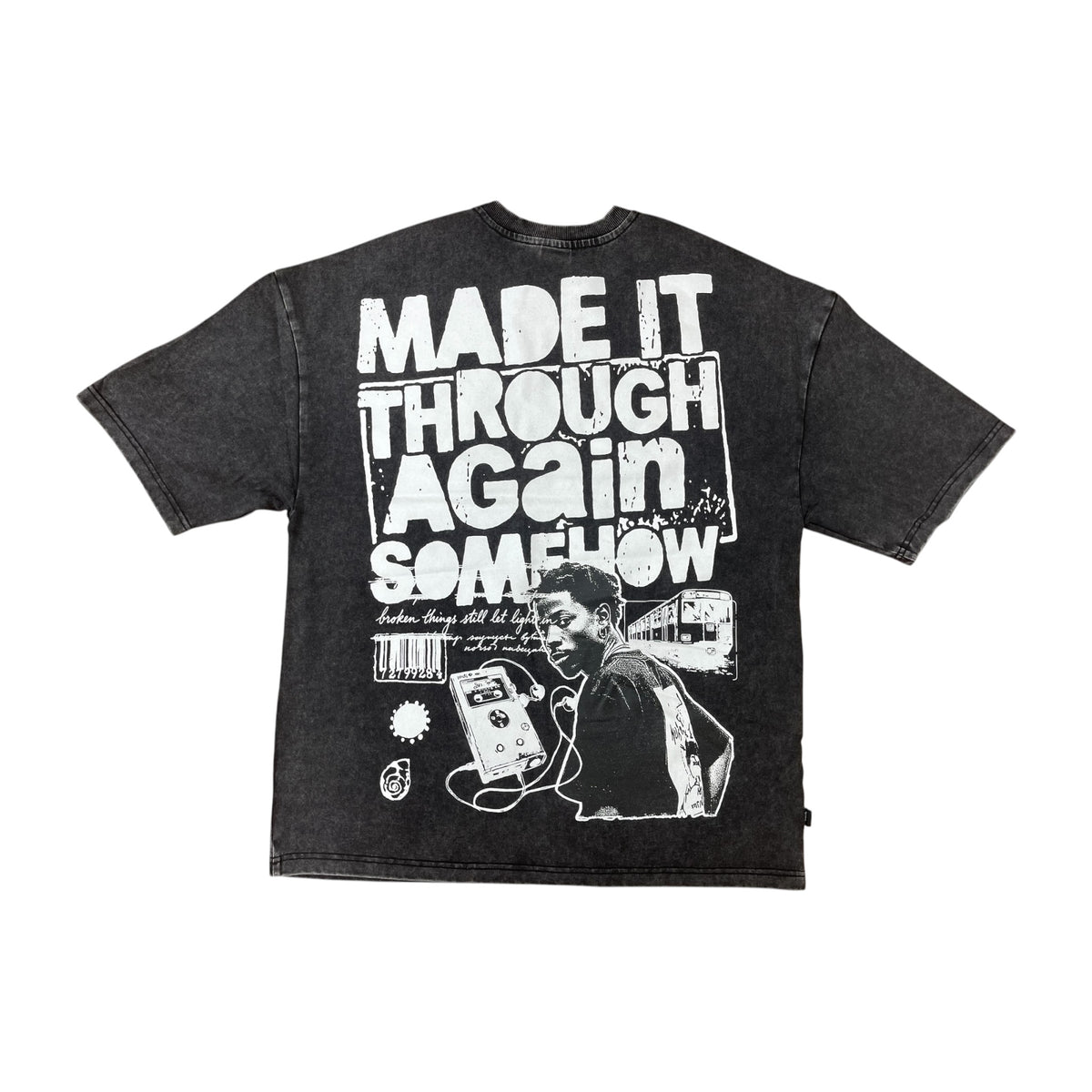 WH-SW6188 - Made It Through Better Boxy Graphic T-Shirt
