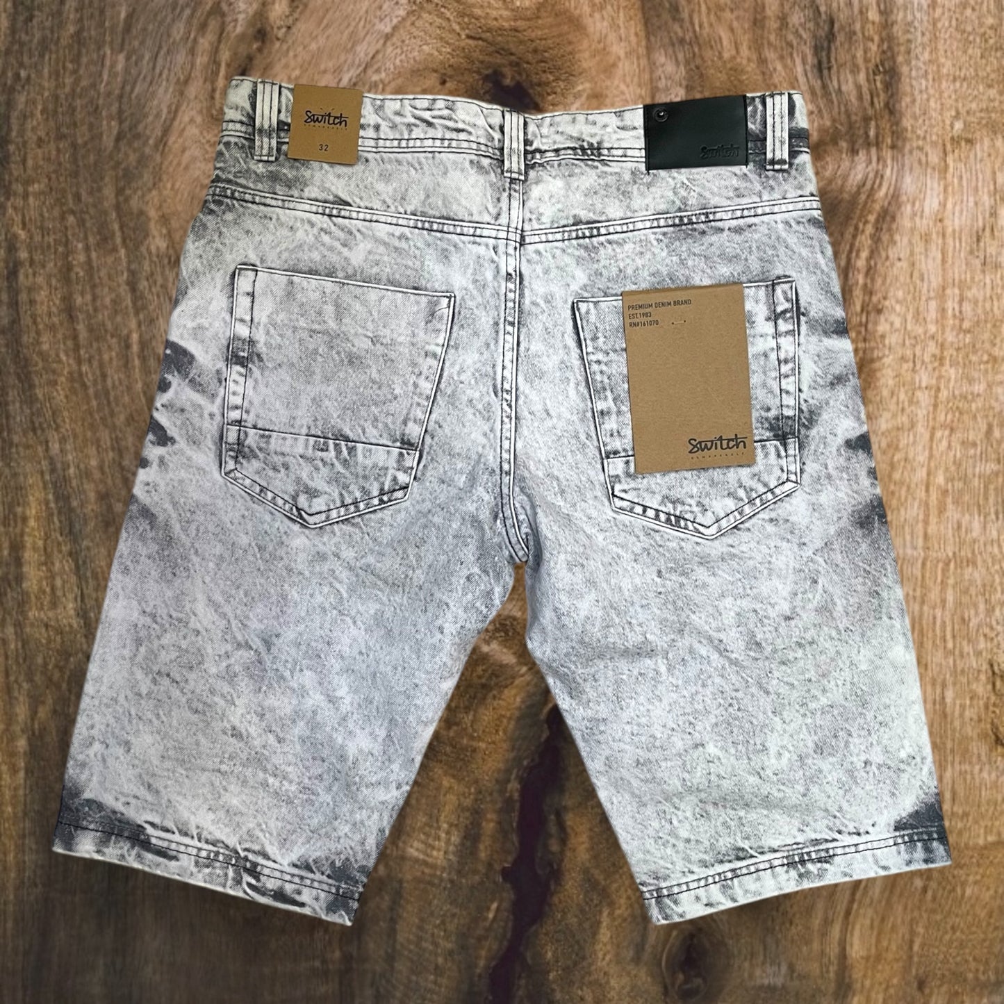 SS5700 - Premium Distressed Rip & Repair Non-Stretch Denim Shorts