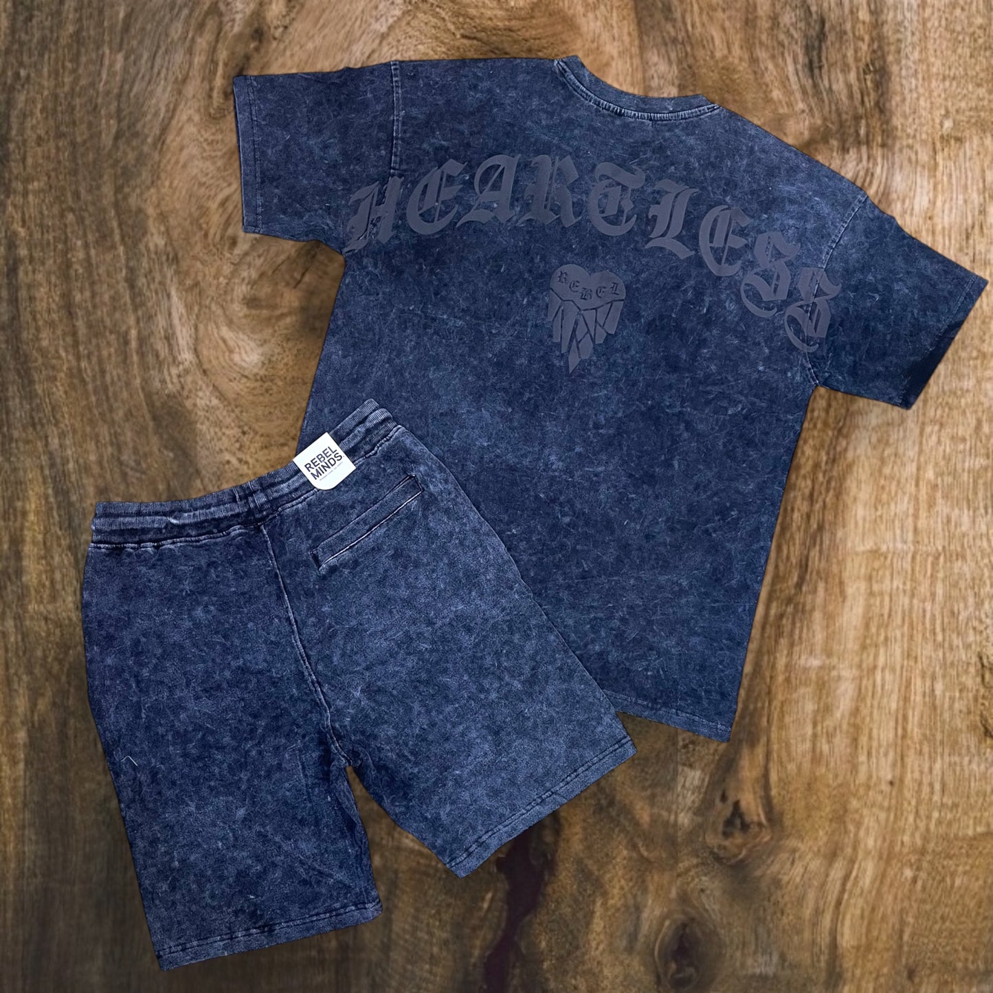 151-170 - Heartless Oversized T-Shirt, Shorts SET