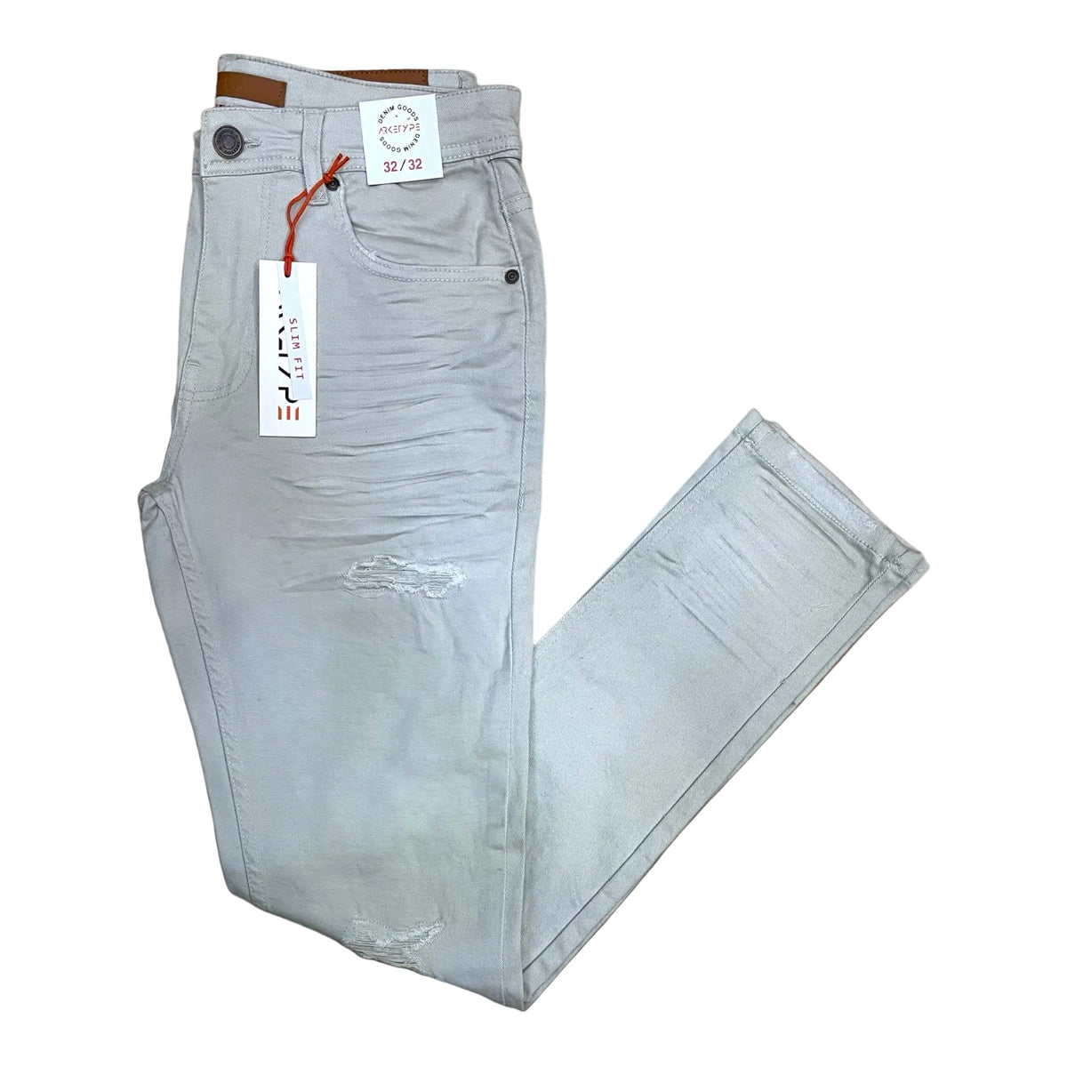 P503 - Twill Ripped Slim-Fit Stretch Jeans