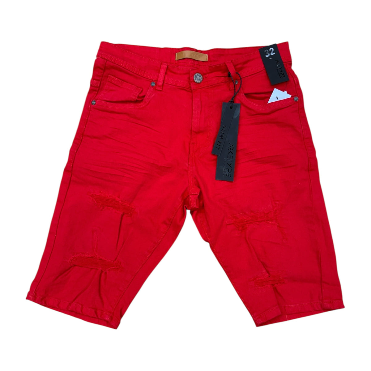 WH-SC02 - Core Twill Ripped Slim-Fit Stretch Shorts