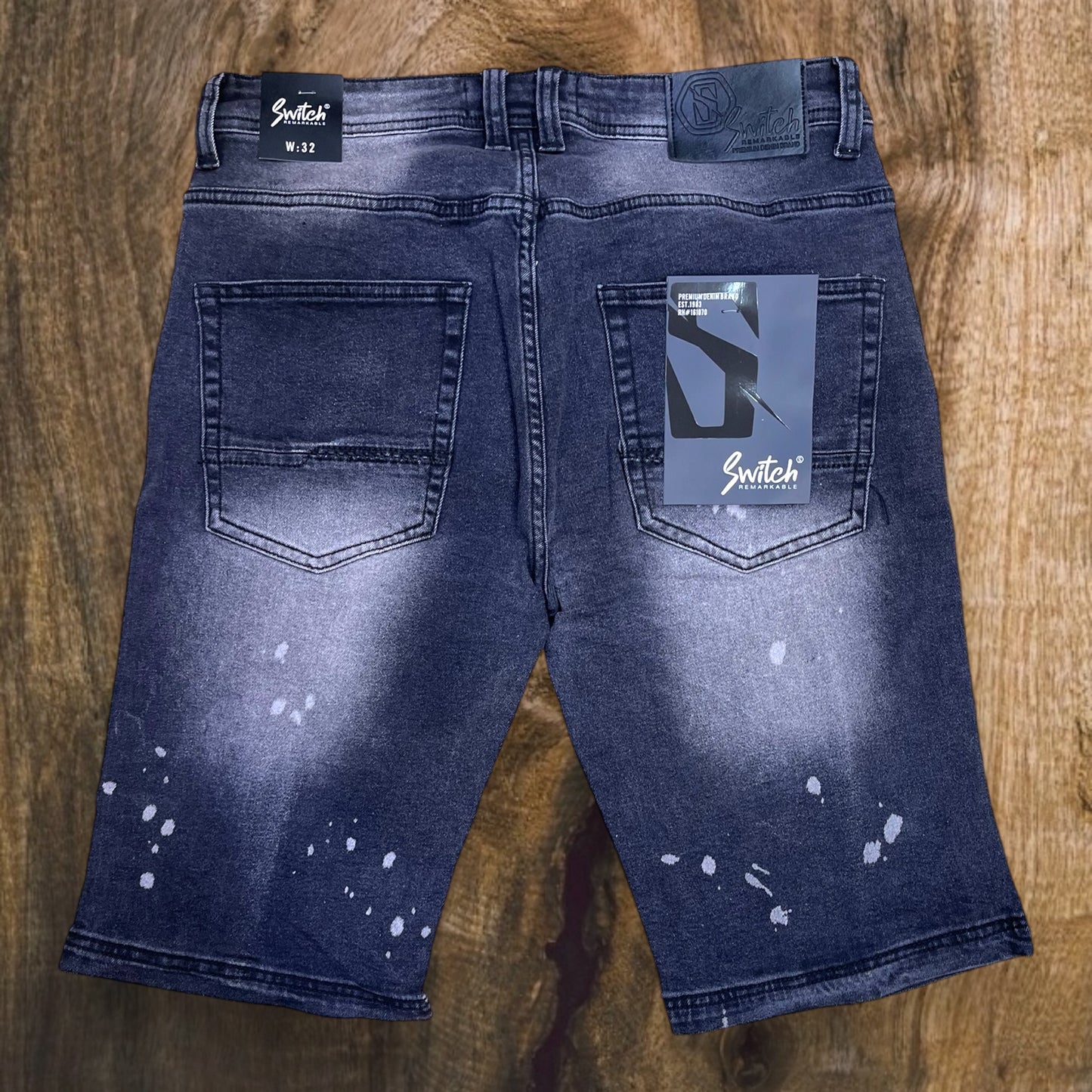 SS4701 - Ripped Denim Stretch Shorts