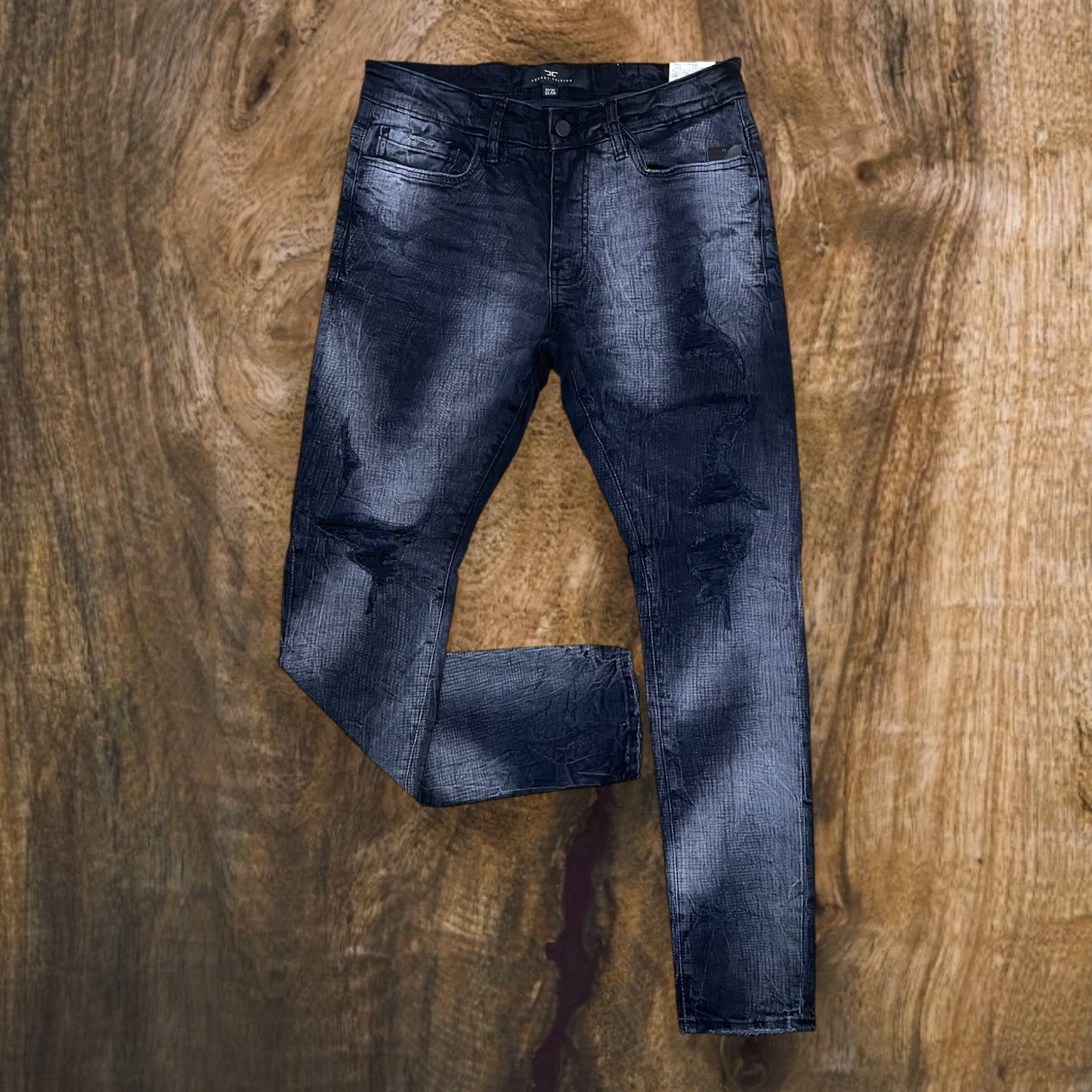 JS1222 - Sprayed on Mesh Slim-Fit Stretch Jeans