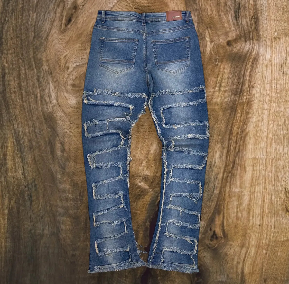 P482K - Boy's/Kid's Maze Stacked Jeans