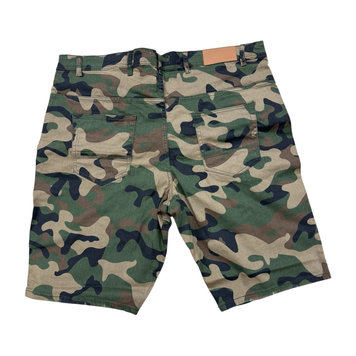 SC02X - Big Men's Core Twill Ripped Slim-Fit Stretch Shorts