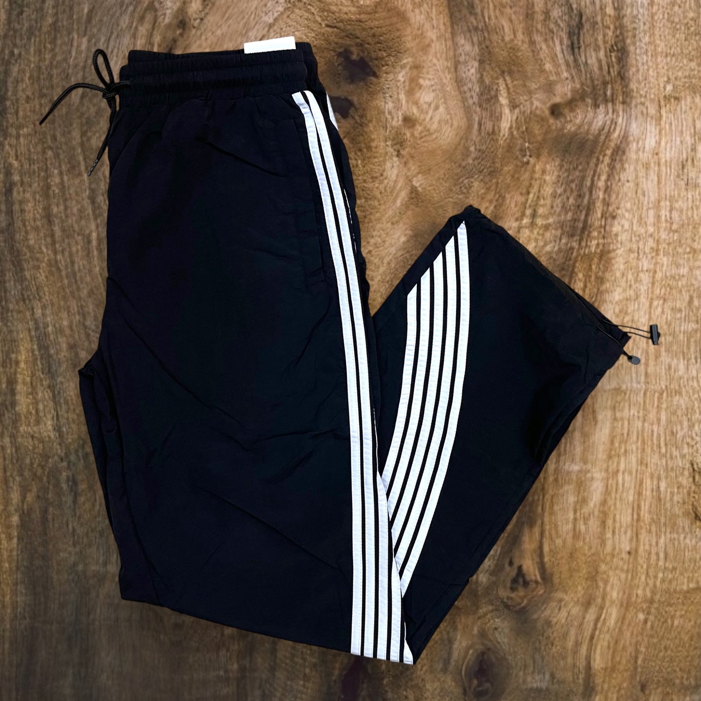 100-490- Bent Stripes Nylon Straight-Fit Pants